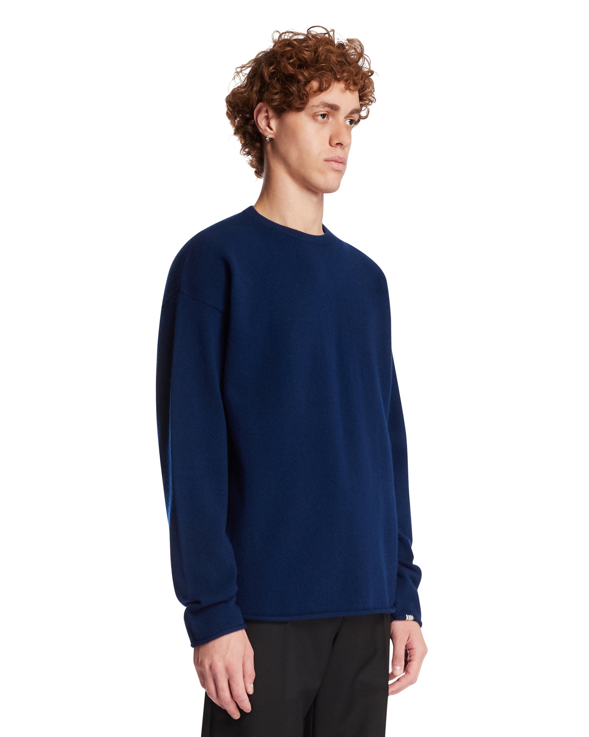 EXTREME CASHMERE Maglione Girocollo In Cashmere Blu, view 2