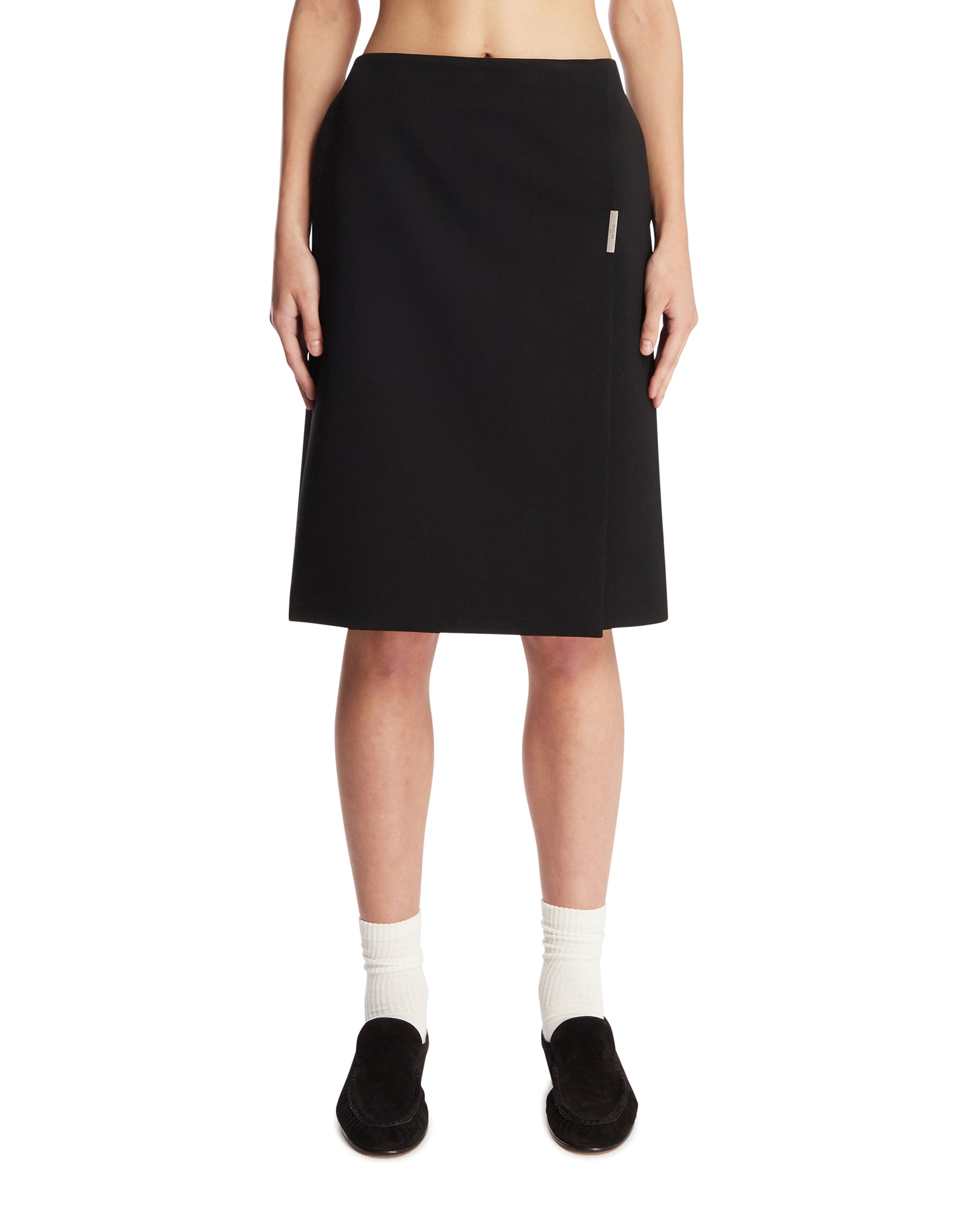 MUGLER Gonna A Portafoglio In Lana Nera