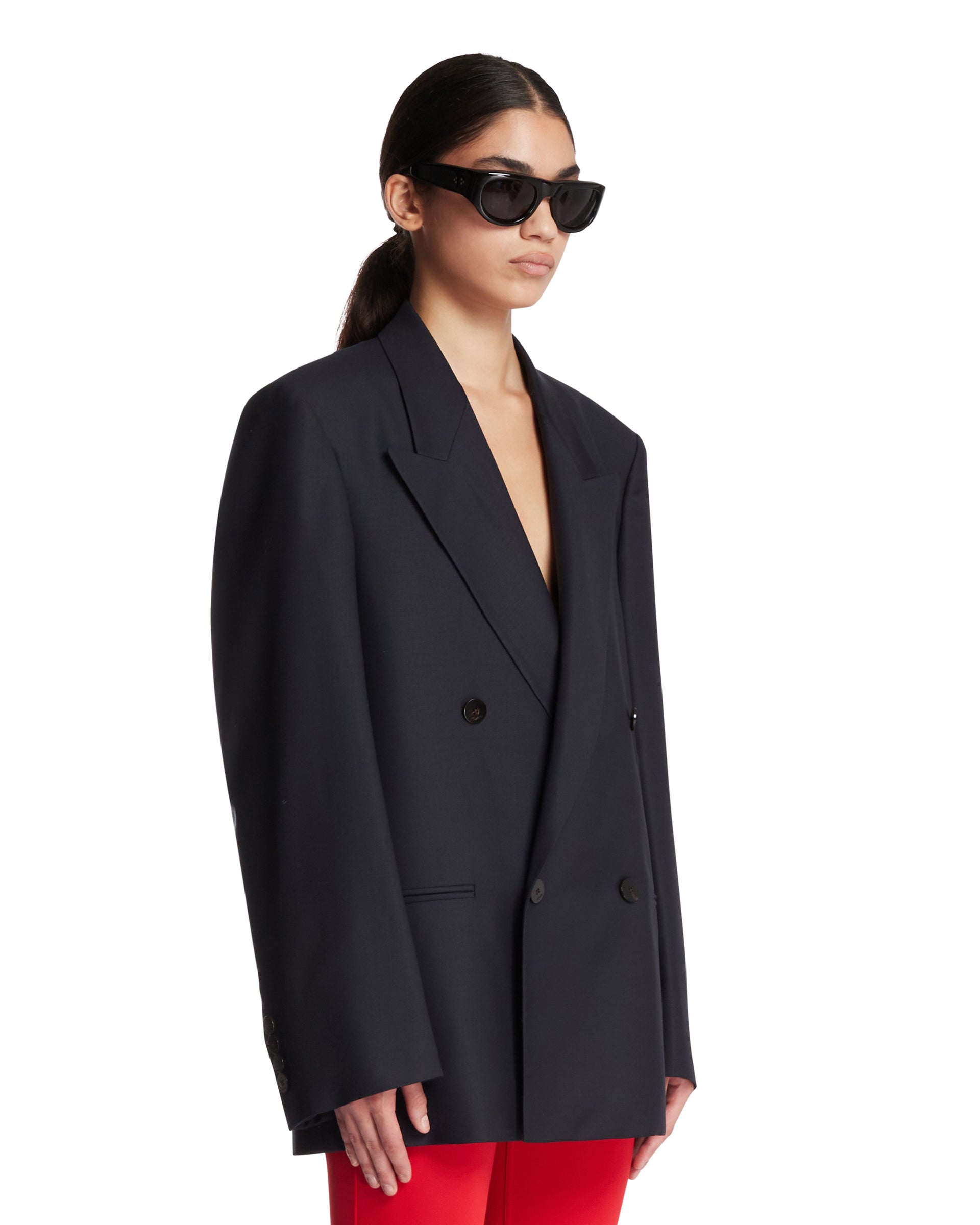 Gucci Giacca Doppiopetto In Lana Nera, view 2