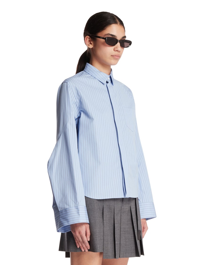 SACAI Camicia In Cotone Azzurra, view 2