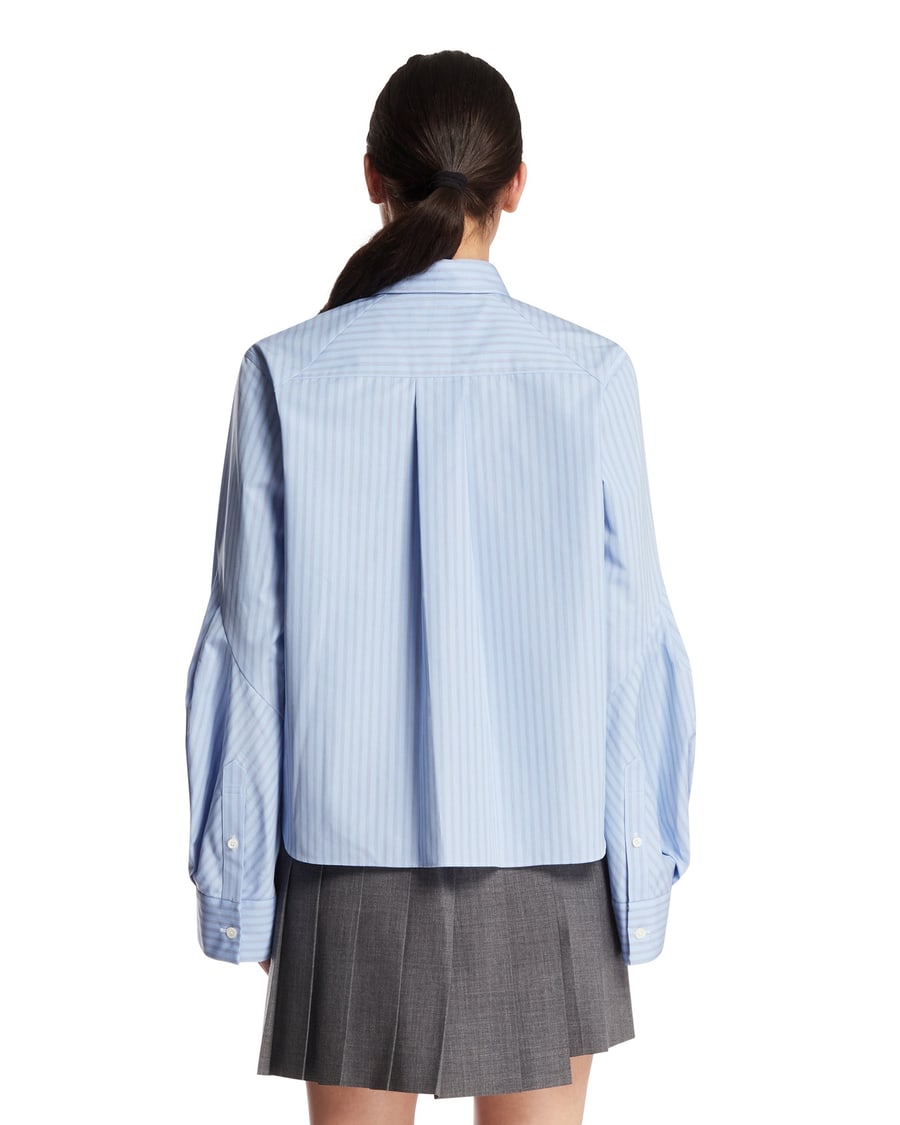 SACAI Camicia In Cotone Azzurra, view 5