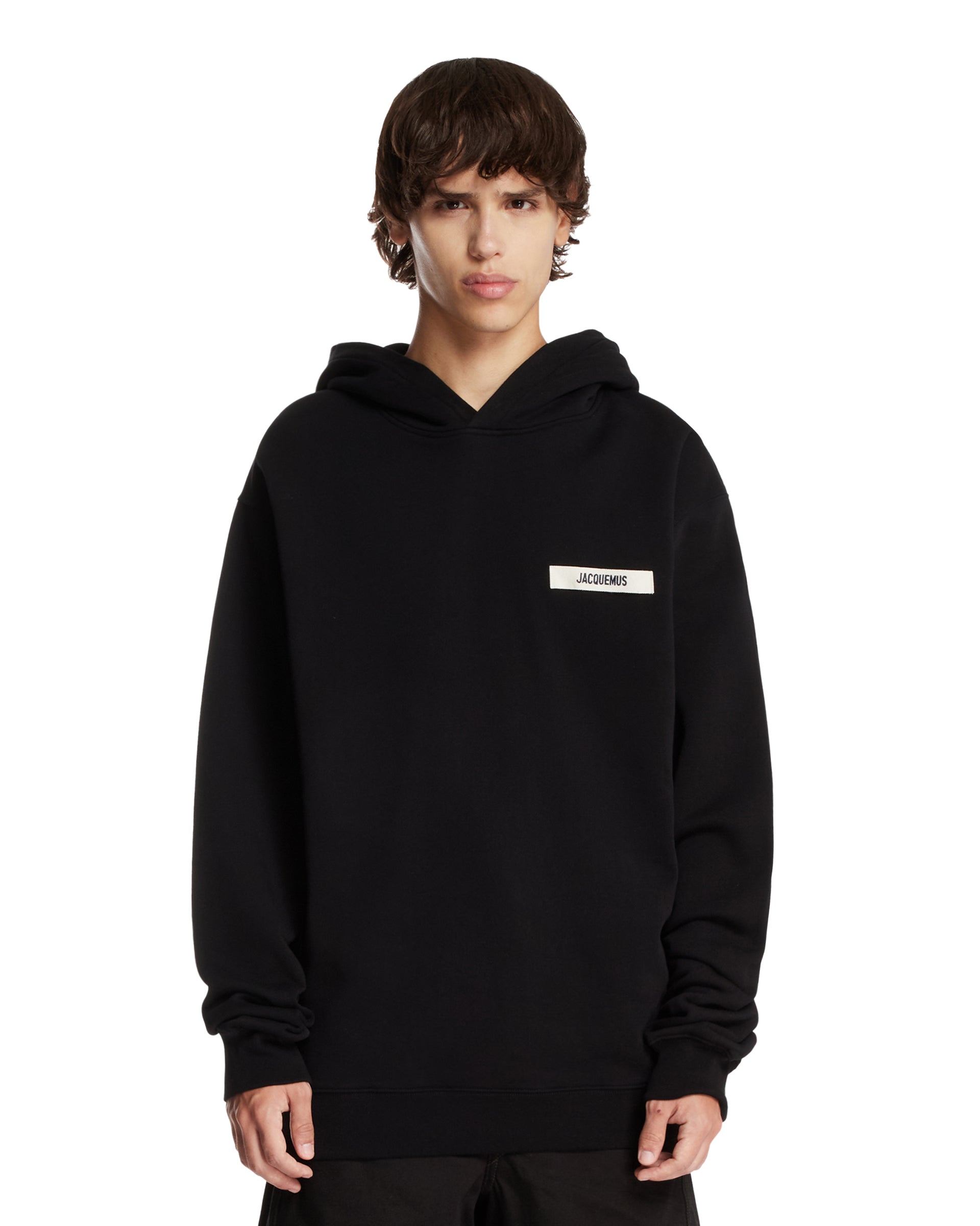 Jacquemus Felpa Le Hoodie Gros Grain Nera