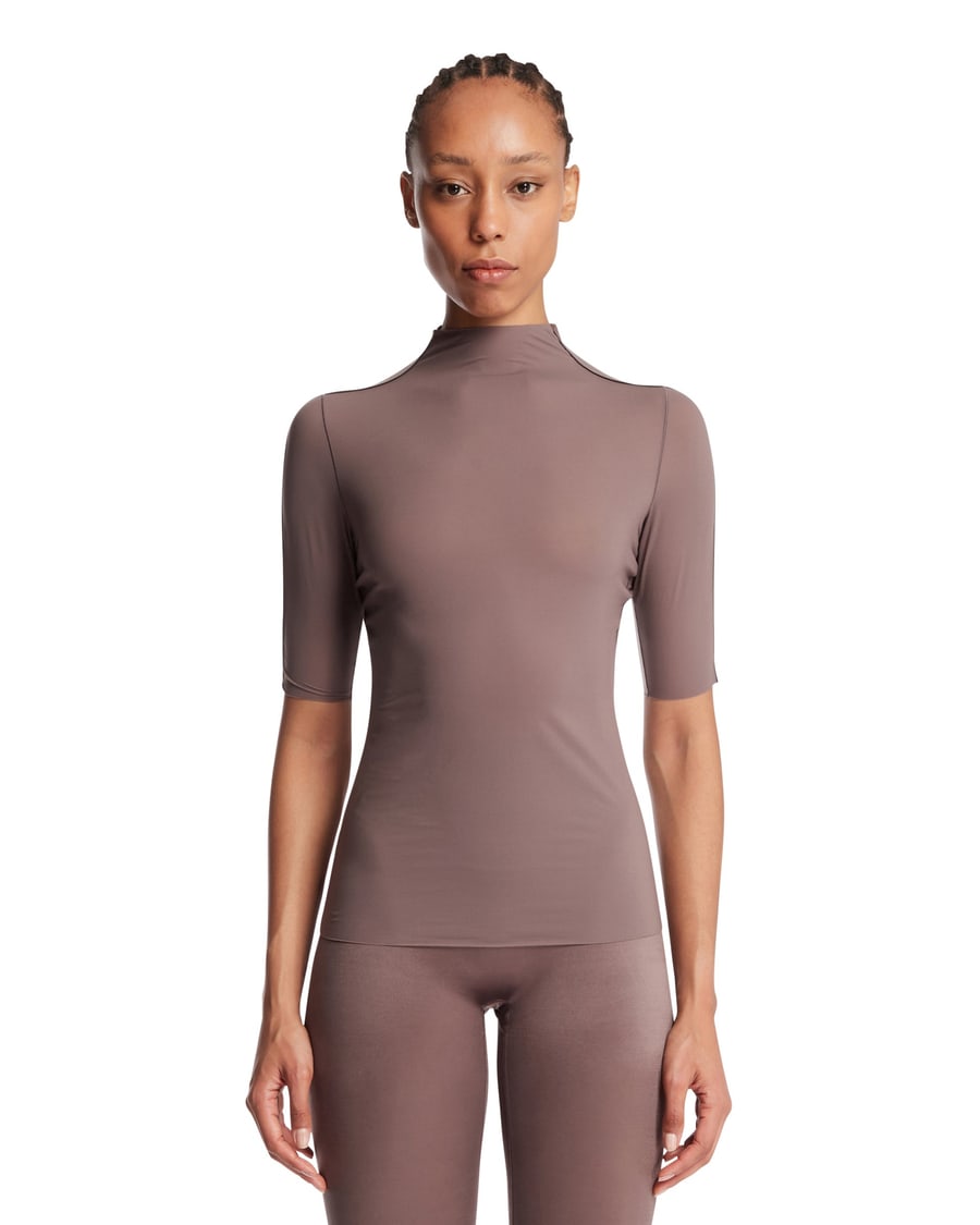 Nike NikeSKIMS Top Mock Neck Marrone