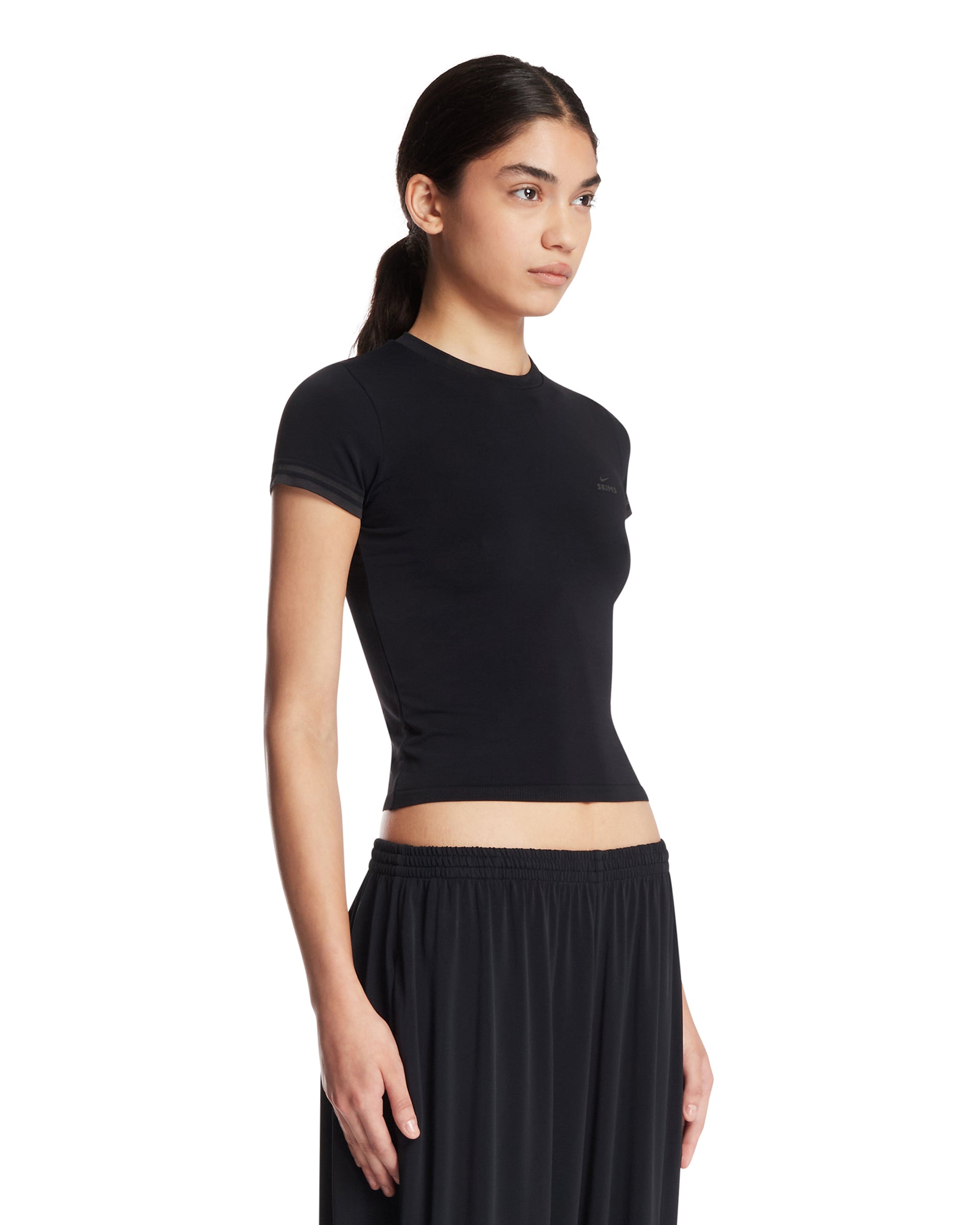 Nike NikeSKIMS T-Shirt Con Logo Nera, view 2
