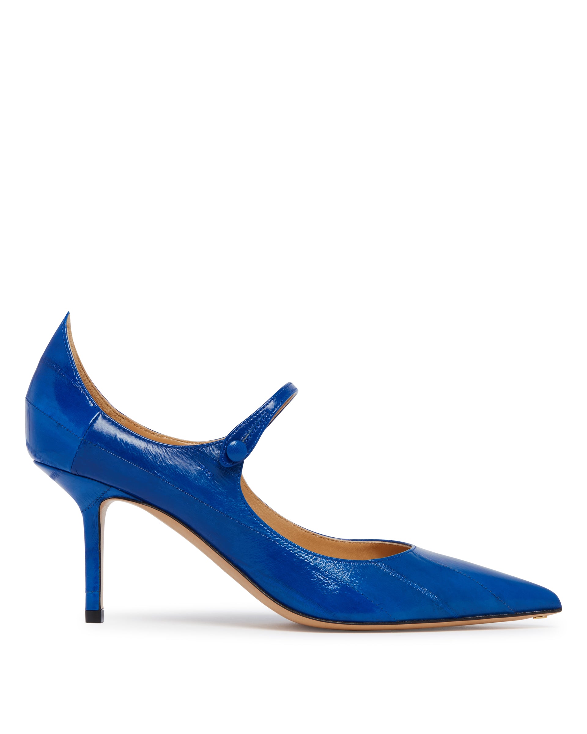FRANCESCO RUSSO Decollete Mary Jane In Pelle Blu