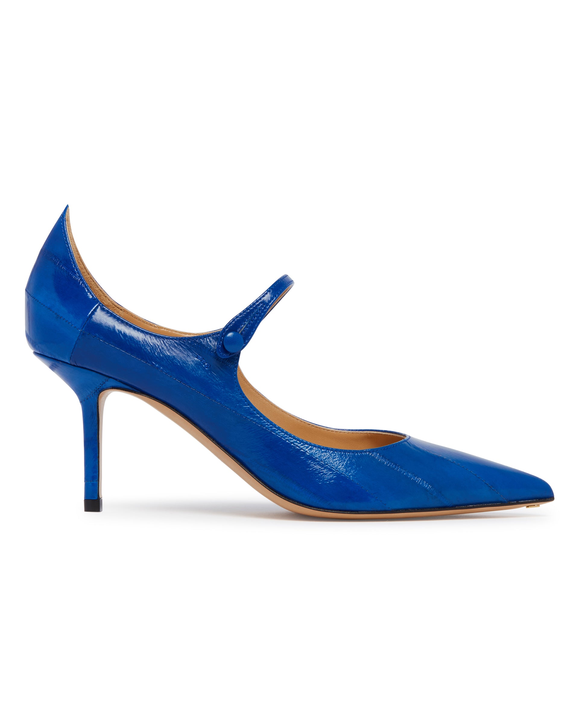 FRANCESCO RUSSO Decollete Mary Jane In Pelle Blu, view 2