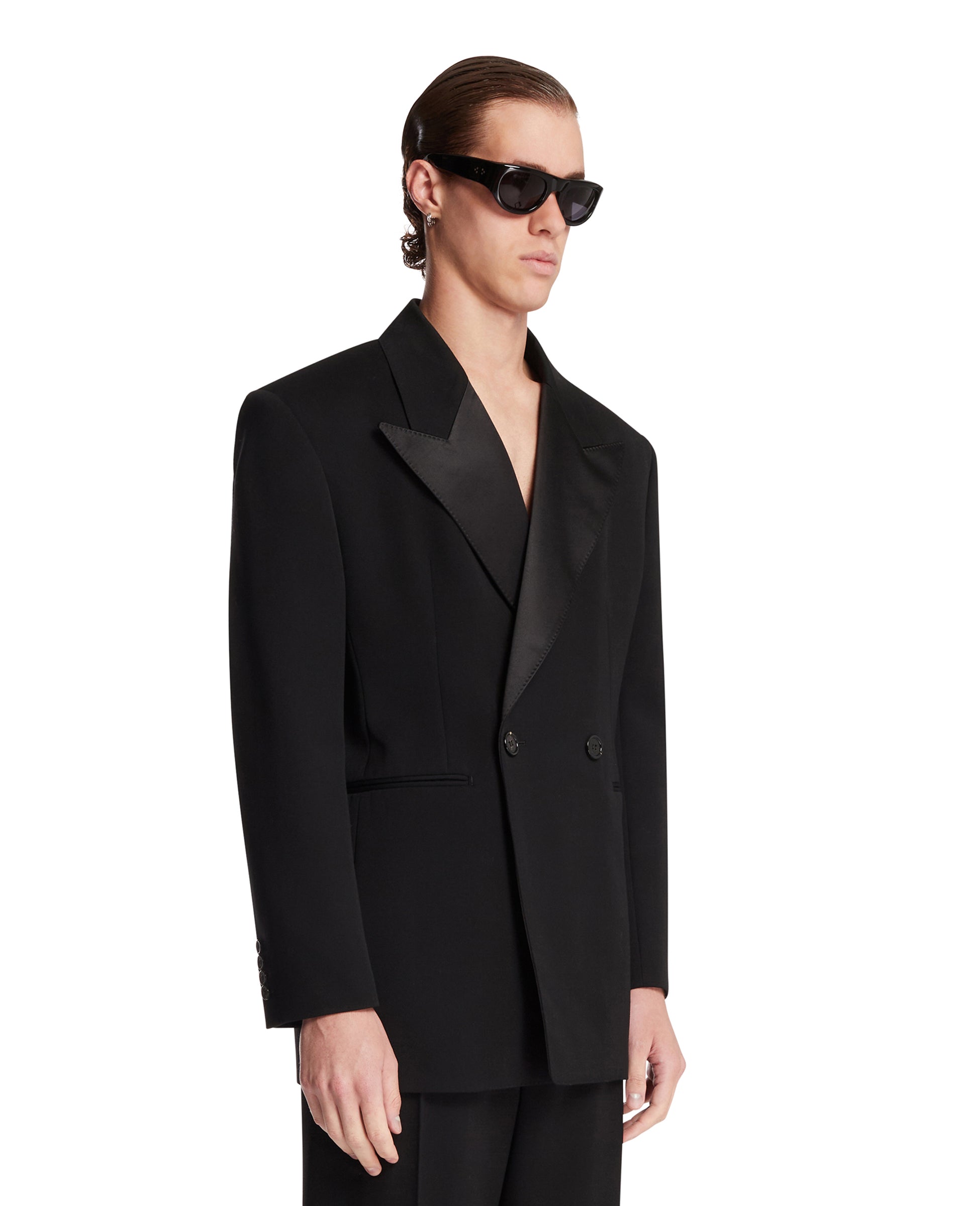 Saint Laurent Giacca Smoking Nera, view 2