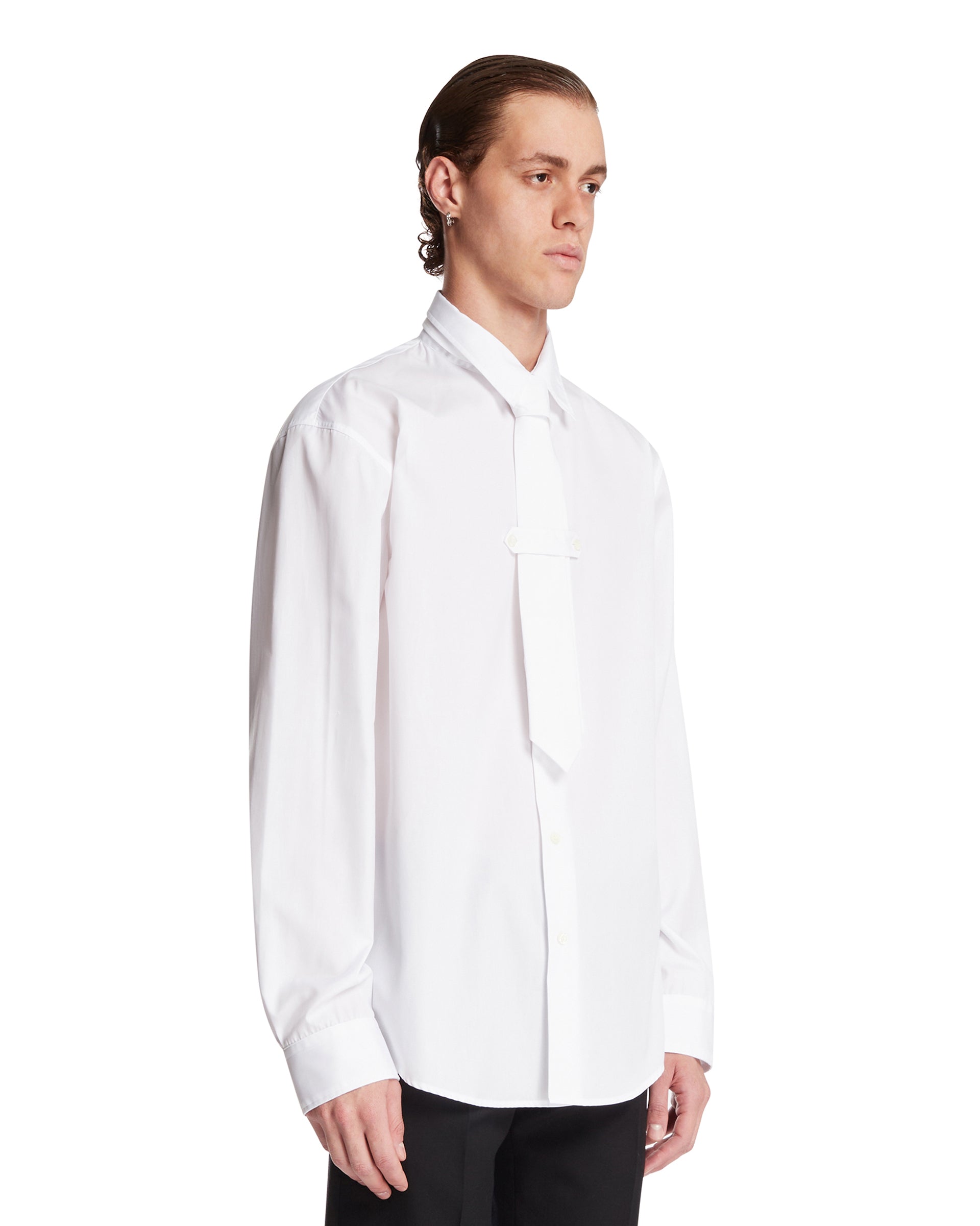 Dries Van Noten Camicia Con Cravatta Bianca, view 2