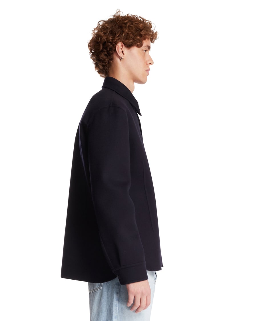 Jil Sander Giacca-camicia In Lana Blu, view 4