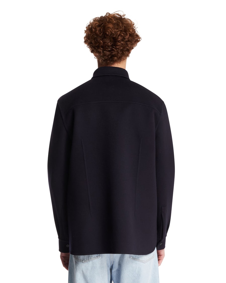 Jil Sander Giacca-camicia In Lana Blu, view 5