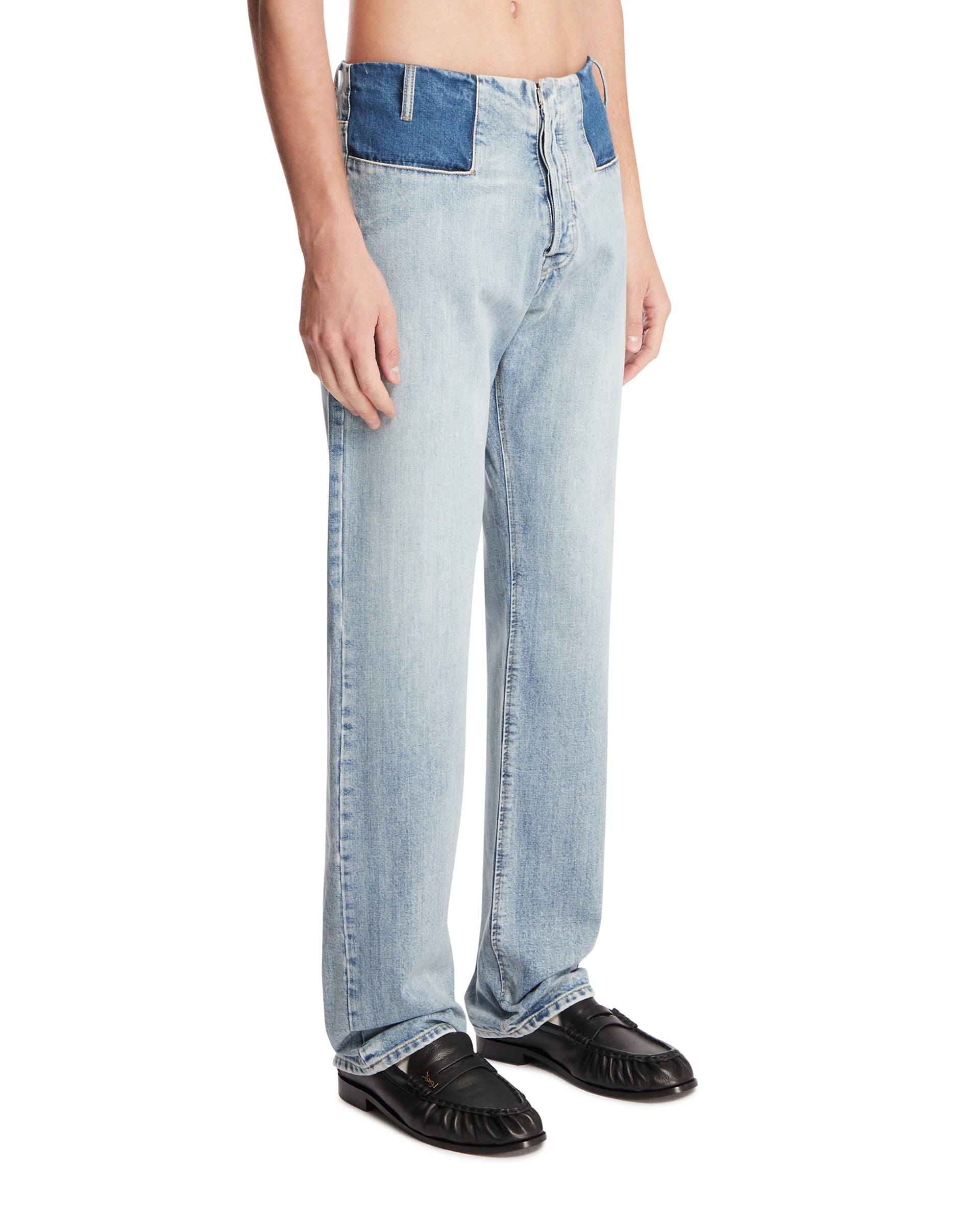 Maison Margiela Jeans A Gamba Dritta Blu, view 2