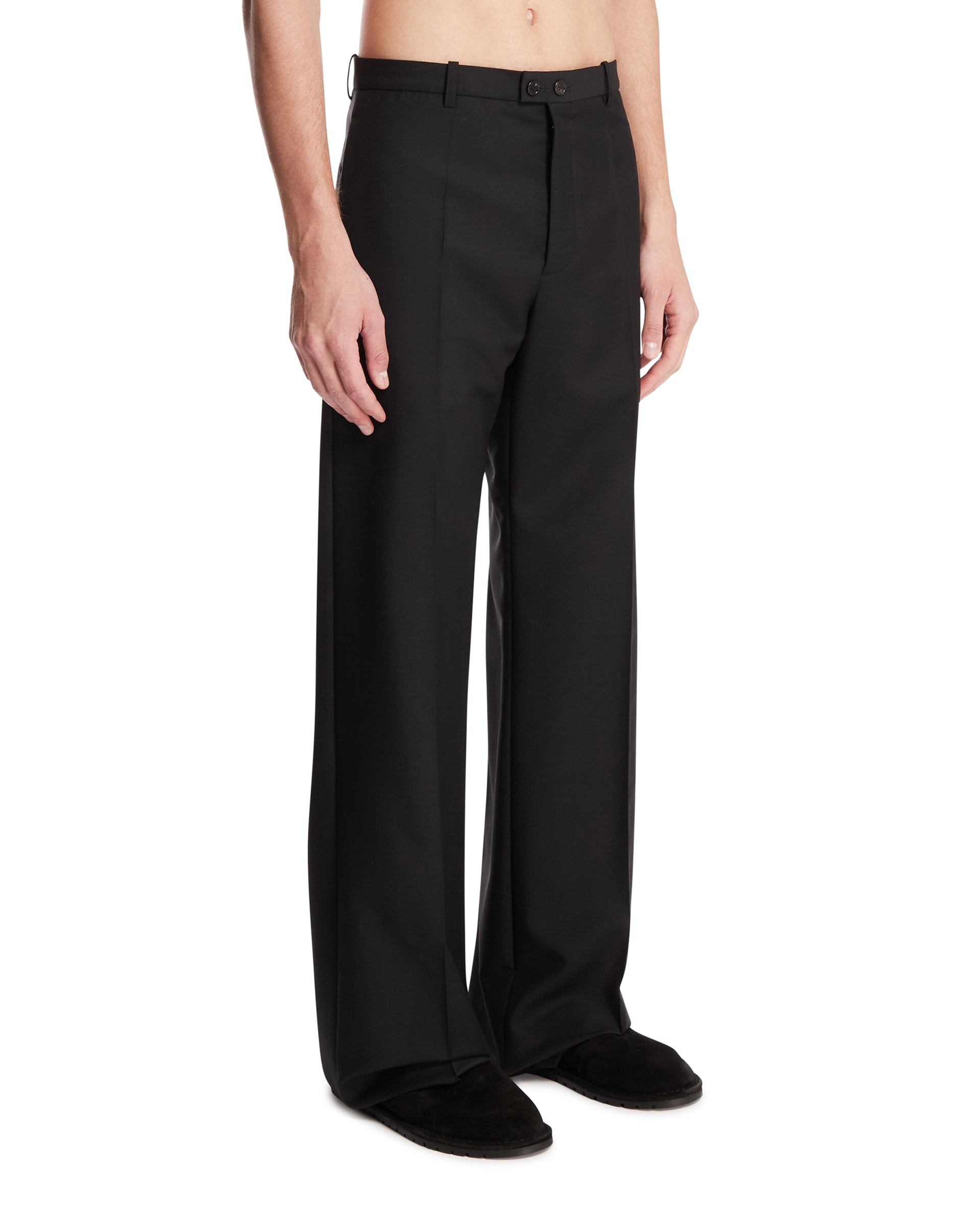 Jil Sander Pantaloni In Lana E Mohair Neri, view 2