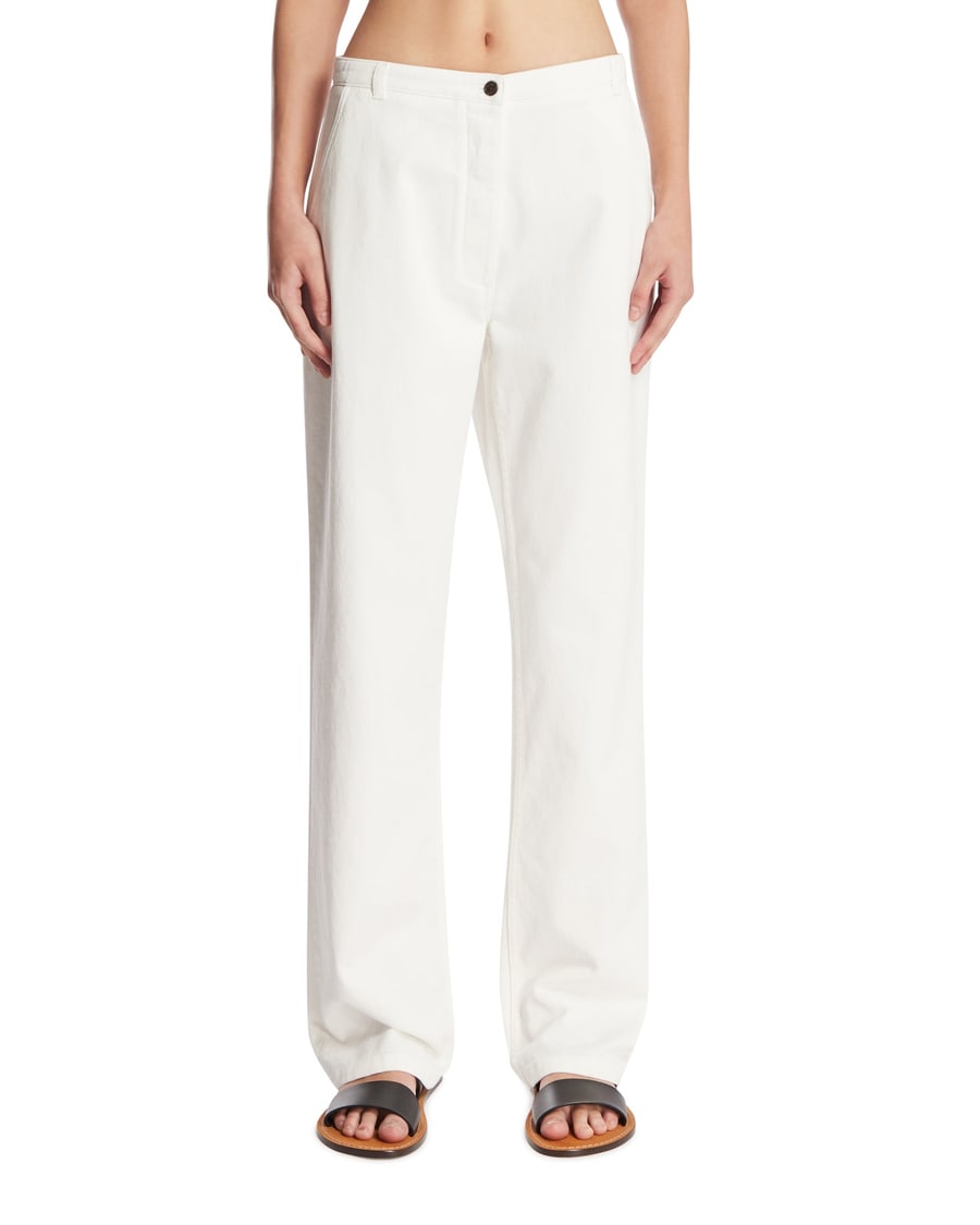 The Row Pantaloni Berit Bianchi