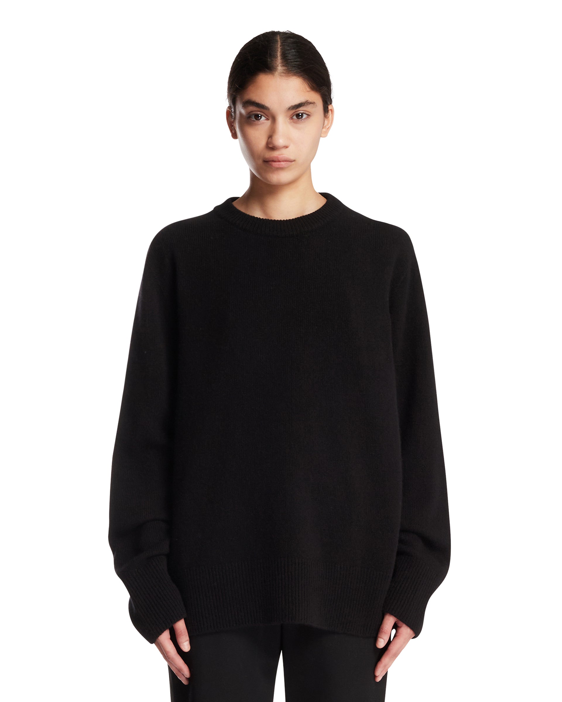 The Row Maglione Sibem In Lana E Cashmere Nero