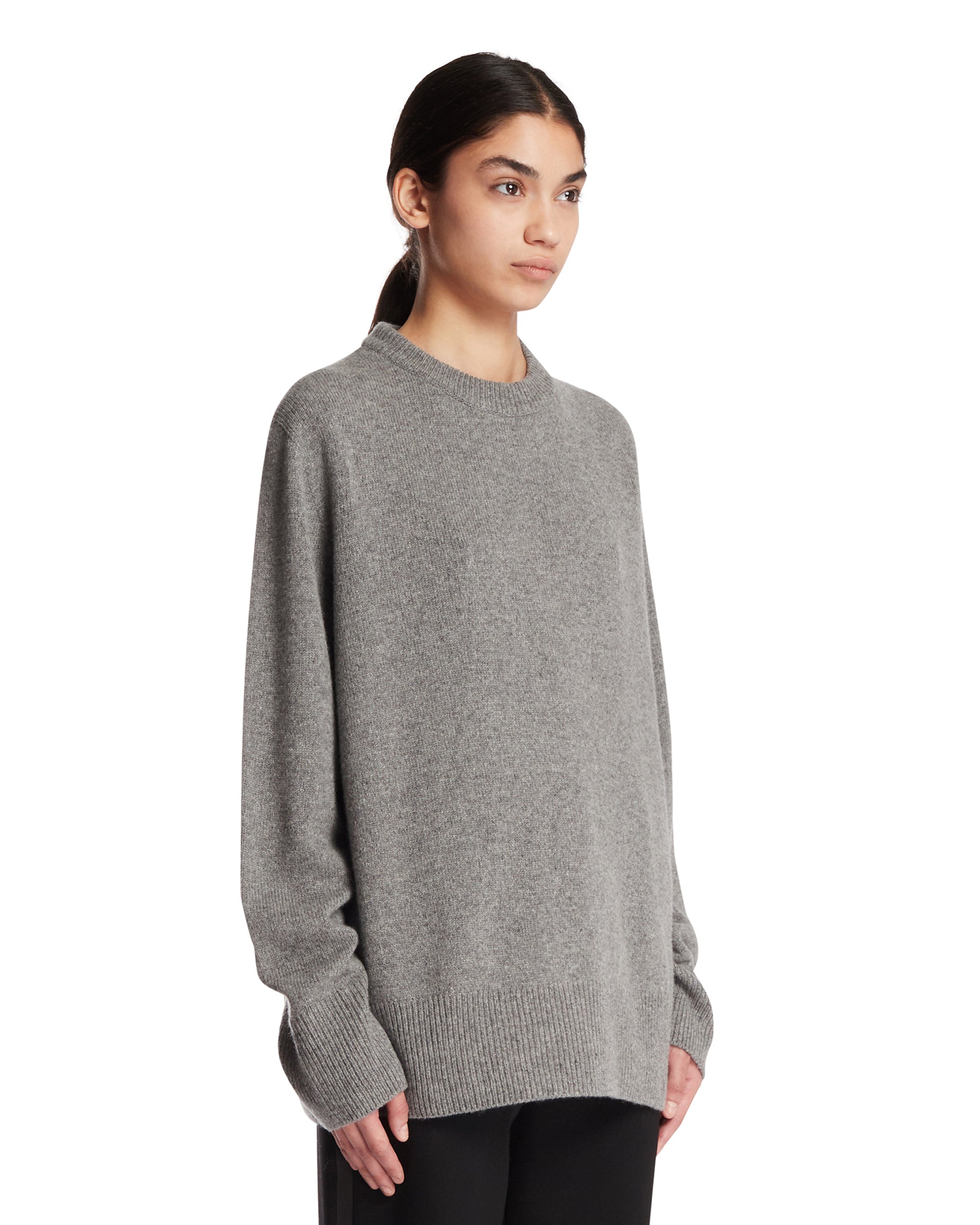The Row Maglione Sibem In Lana E Cashmere Grigio, view 2