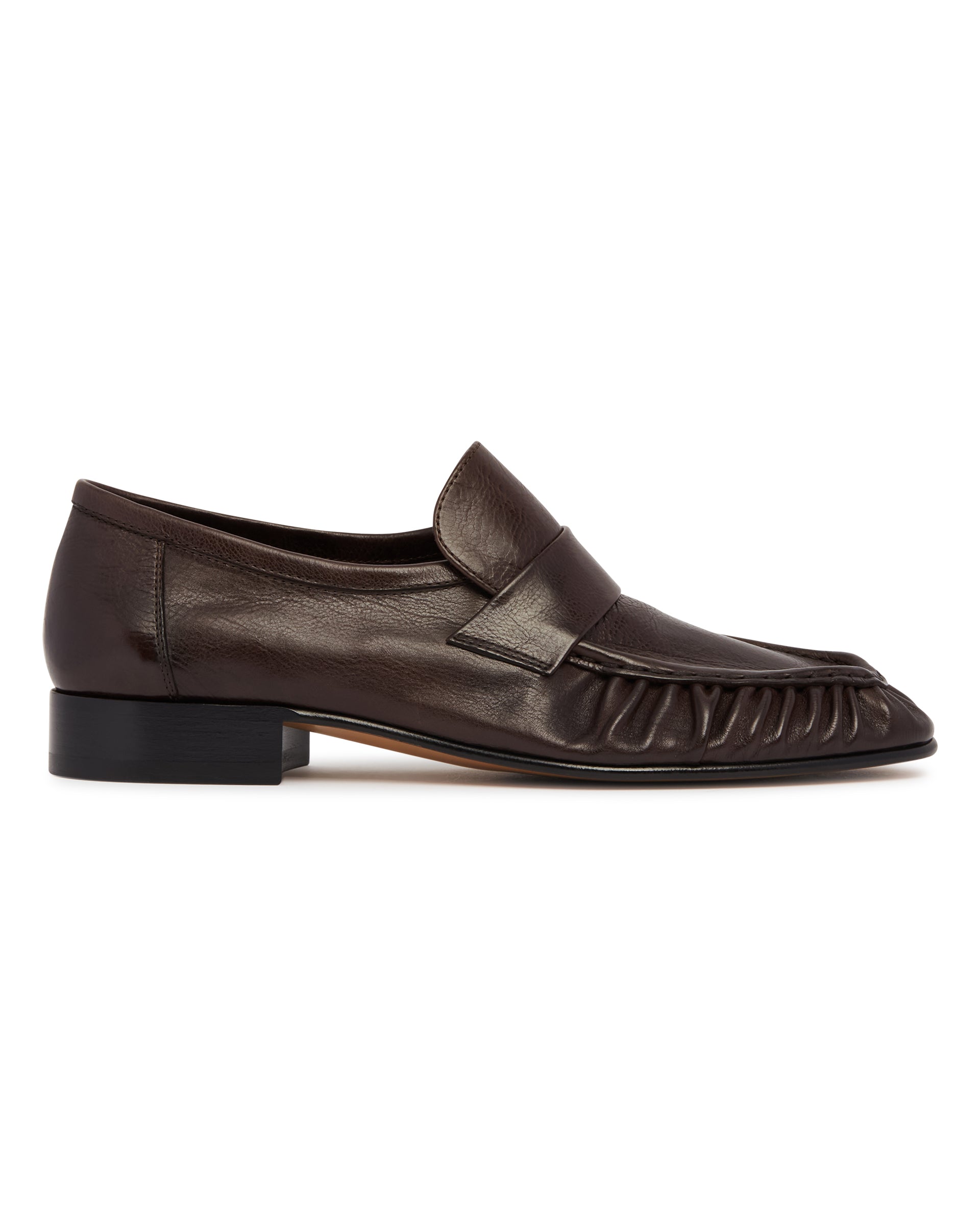 The Row Mocassini Soft In Pelle Marroni, view 2