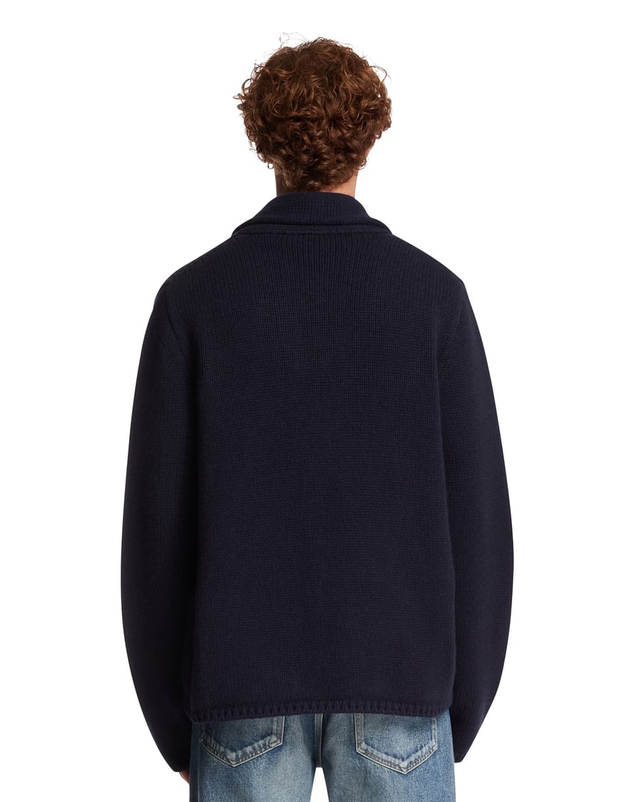 The Row Cardigan In Cashmere E Cotone Blu, view 5