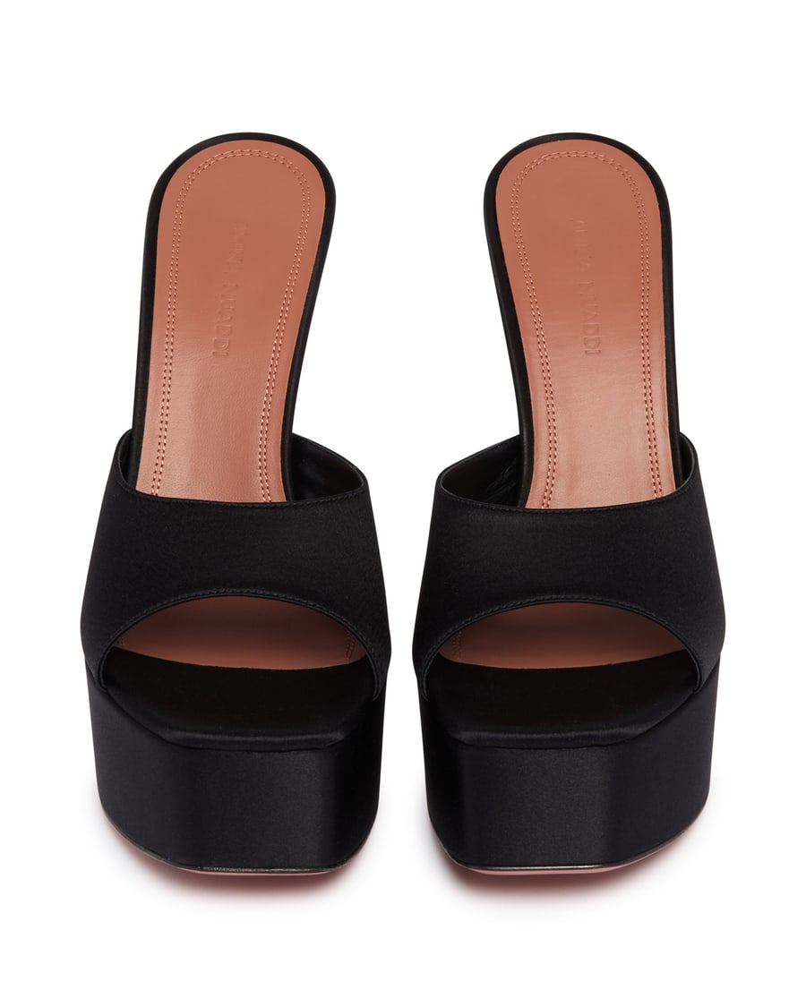 Amina Muaddi Mules Con Plateau Dalida Nere, view 4