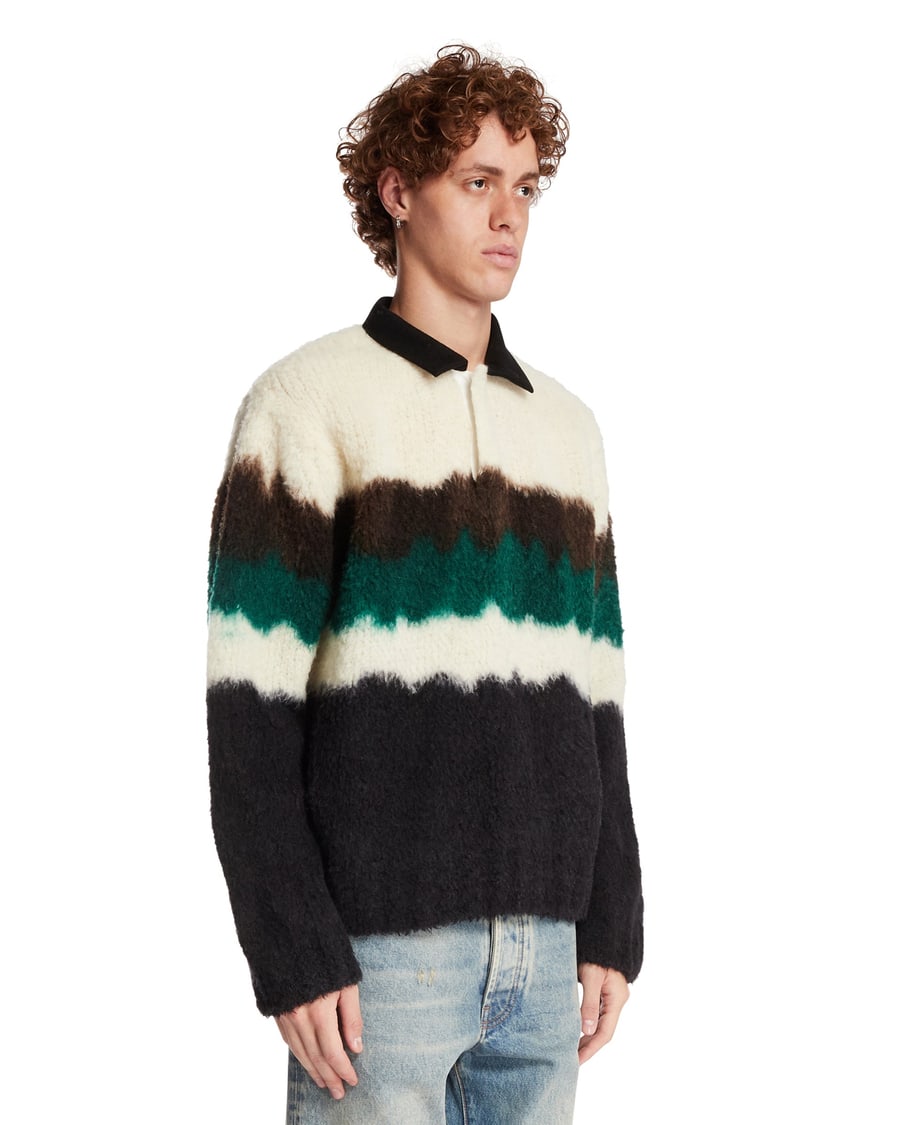 SACAI Maglione In Misto Lana Nero, view 2