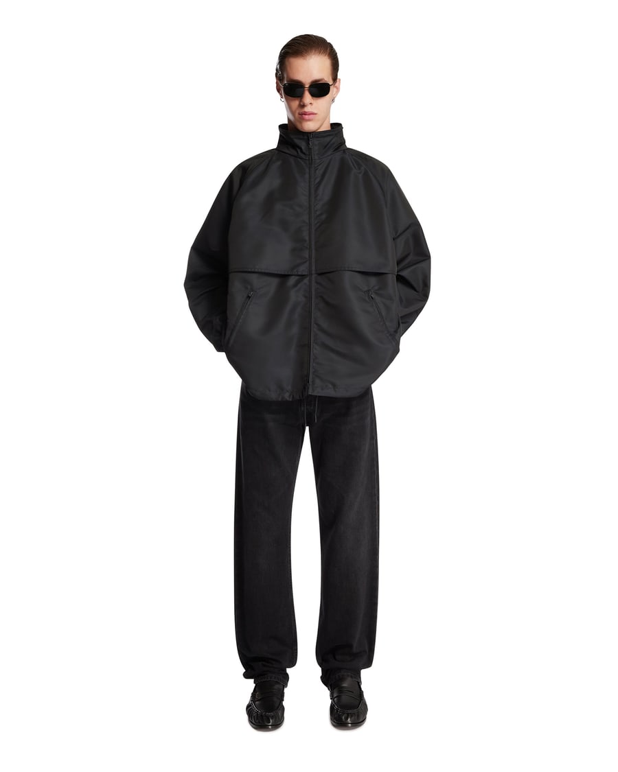 Saint Laurent Giacca Con Zip Nera, view 3