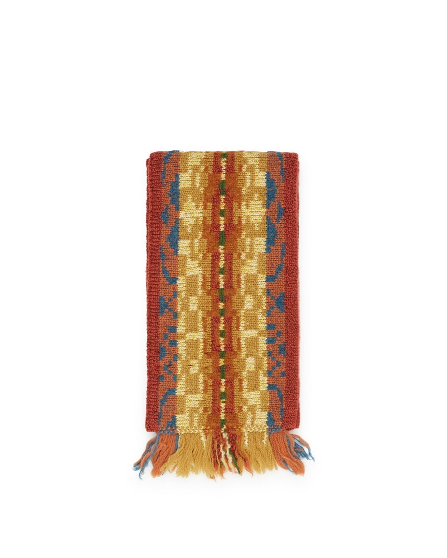 Dries Van Noten Sciarpa Con Frange Marrone