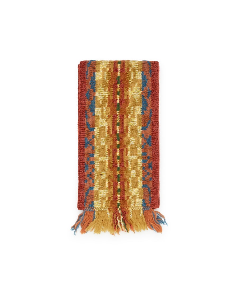 Dries Van Noten Sciarpa Con Frange Marrone, view 2