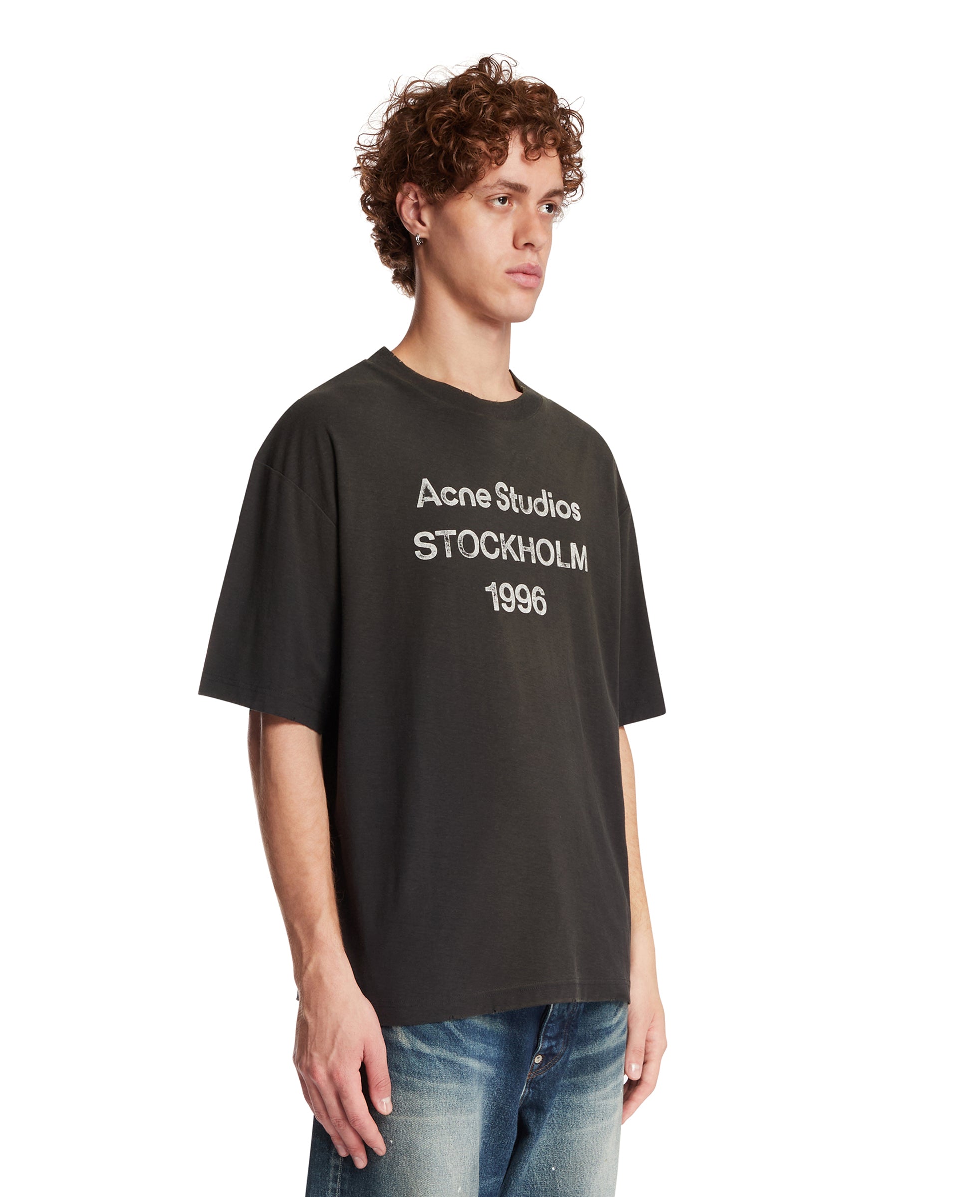 ACNE STUDIOS T-Shirt Con Logo Nera, view 2