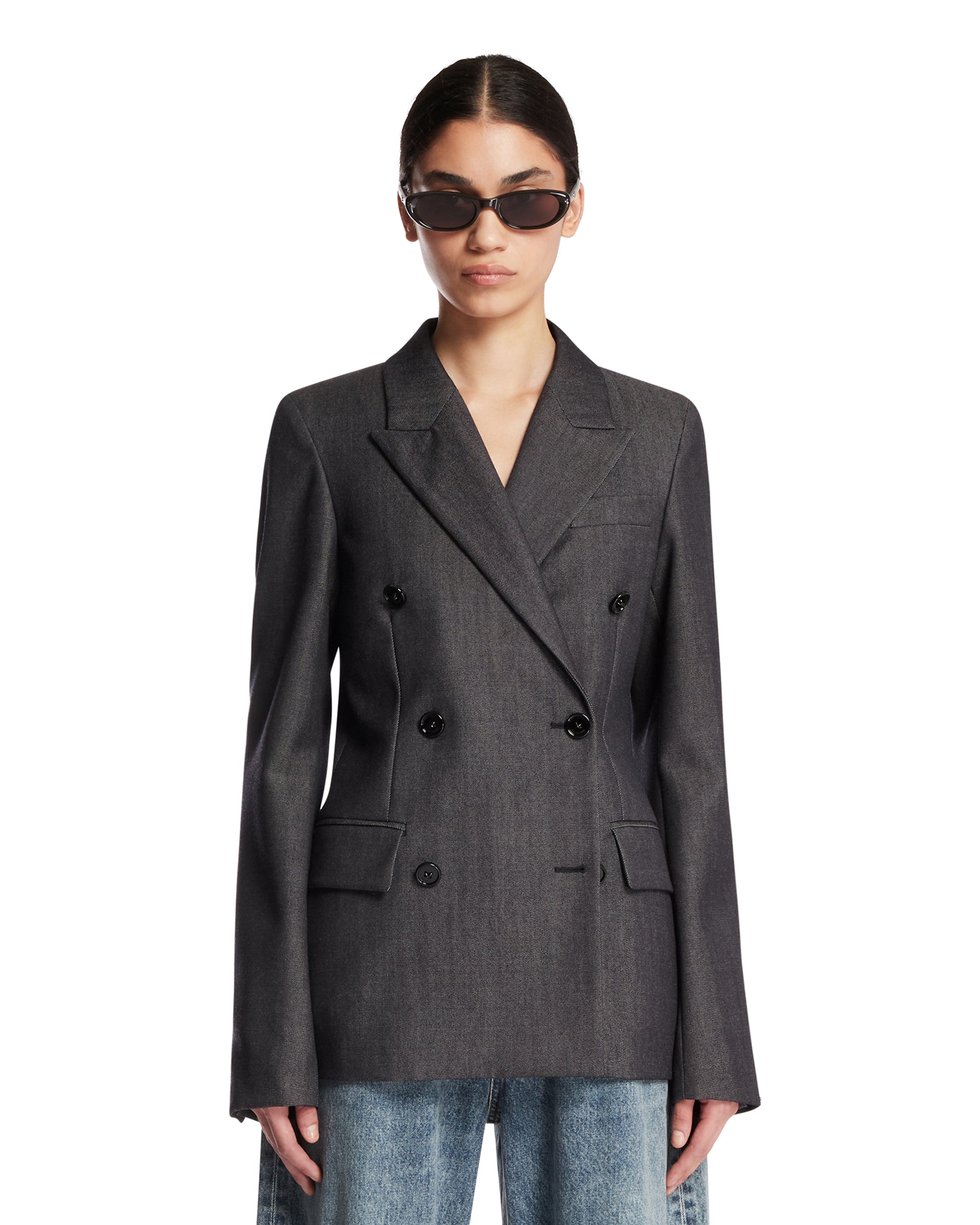 Balenciaga Giacca Sartoriale Doppiopetto Blu