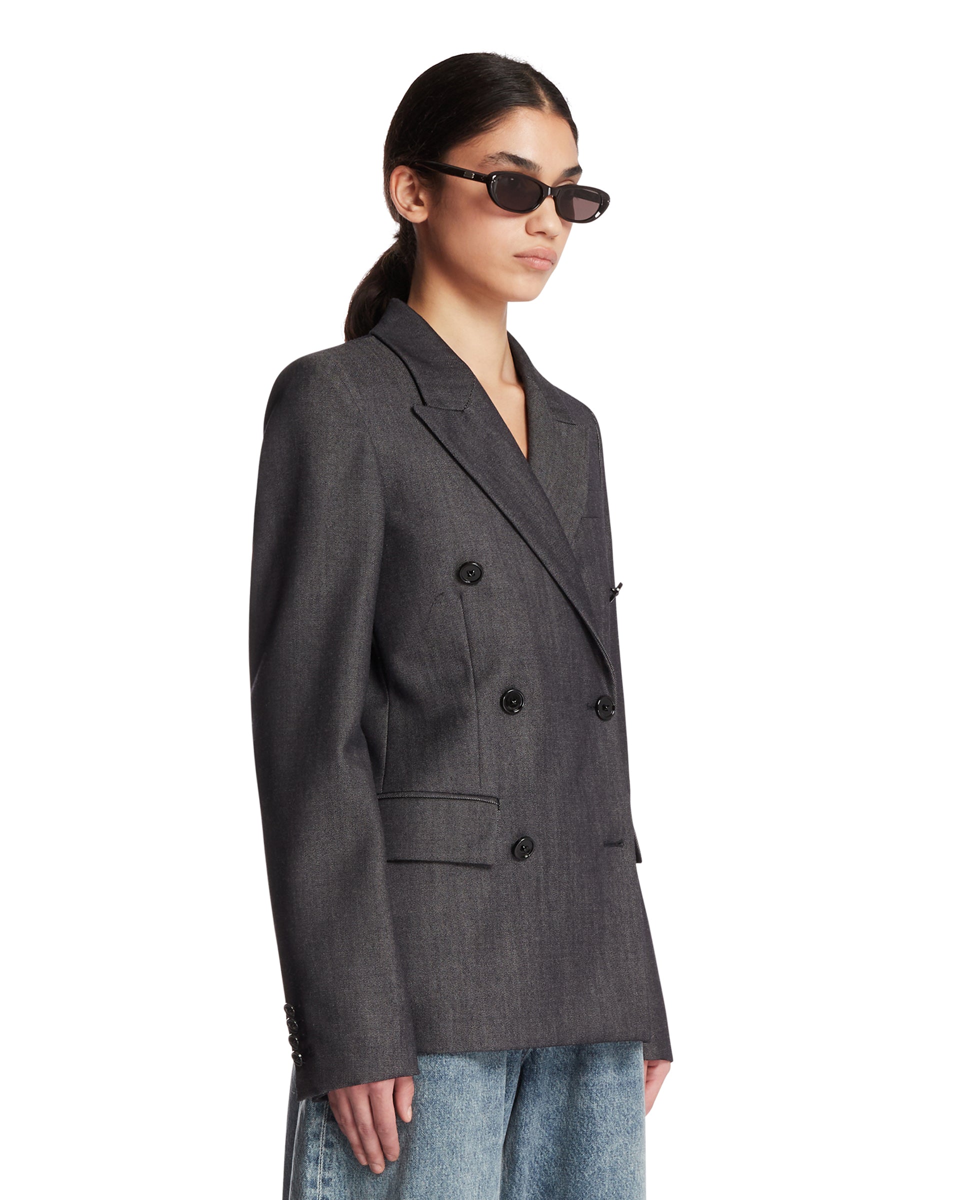 Balenciaga Giacca Sartoriale Doppiopetto Blu, view 2