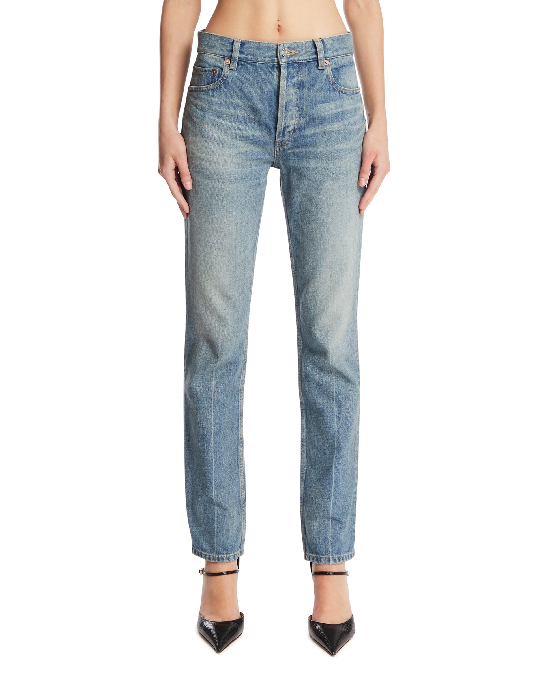 Saint Laurent Jeans A Cinque Tasche Blu