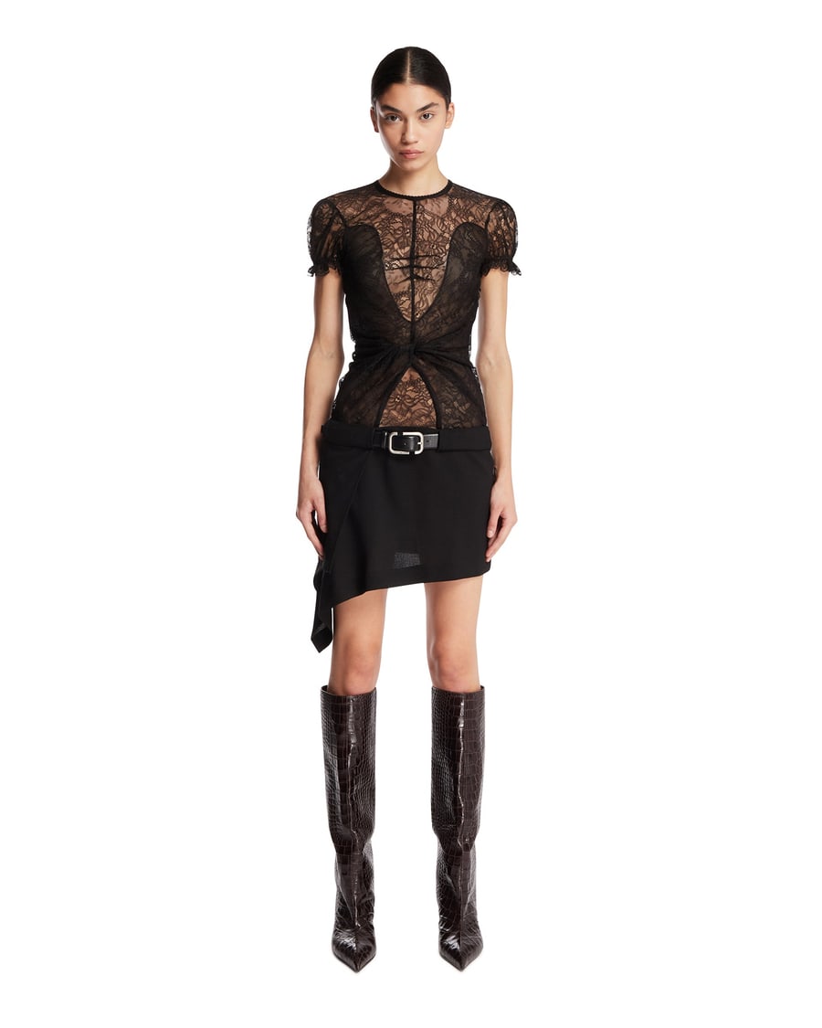 The Attico Top In Pizzo Nero