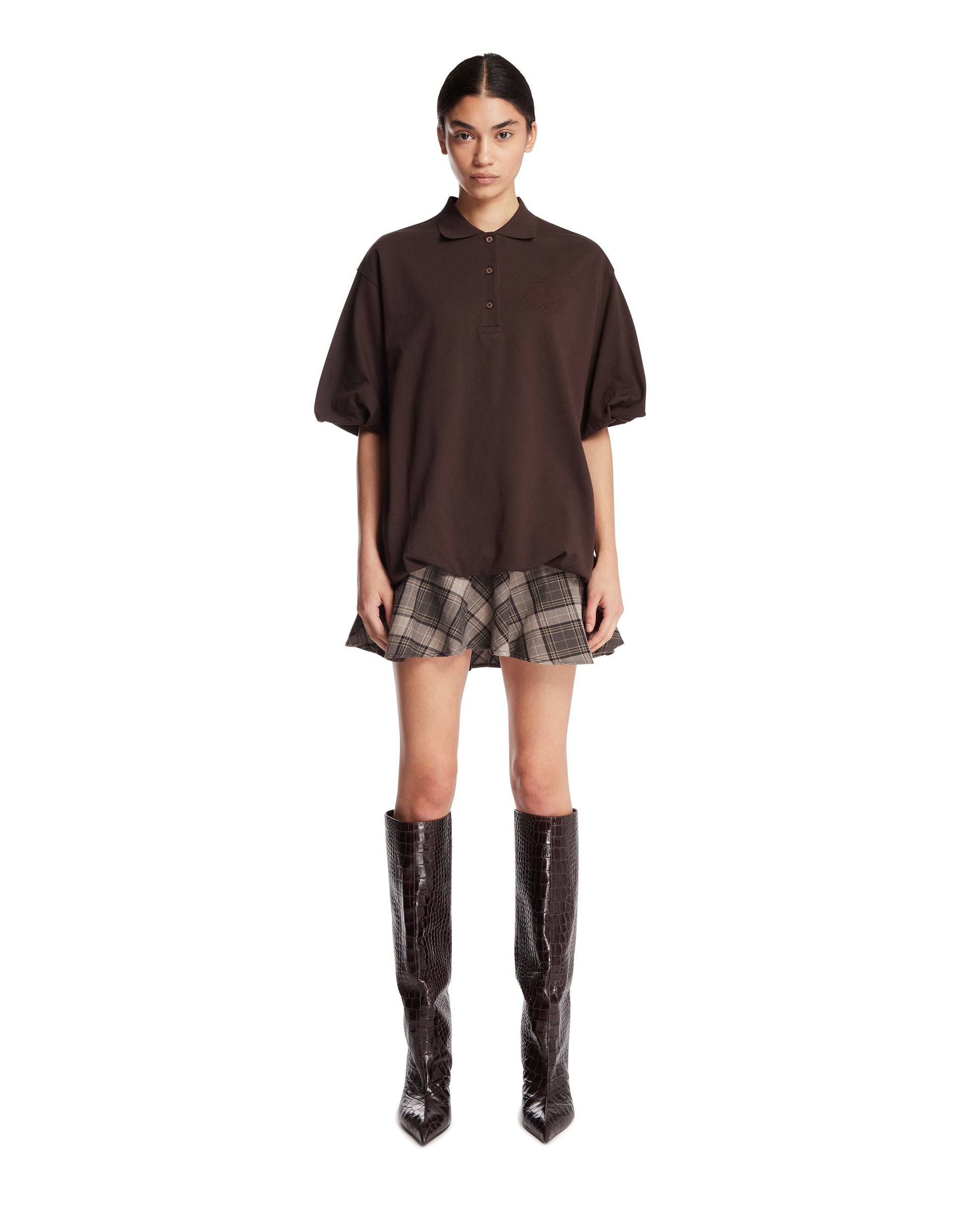 ACNE STUDIOS Abito T-Shirt A Strati Marrone