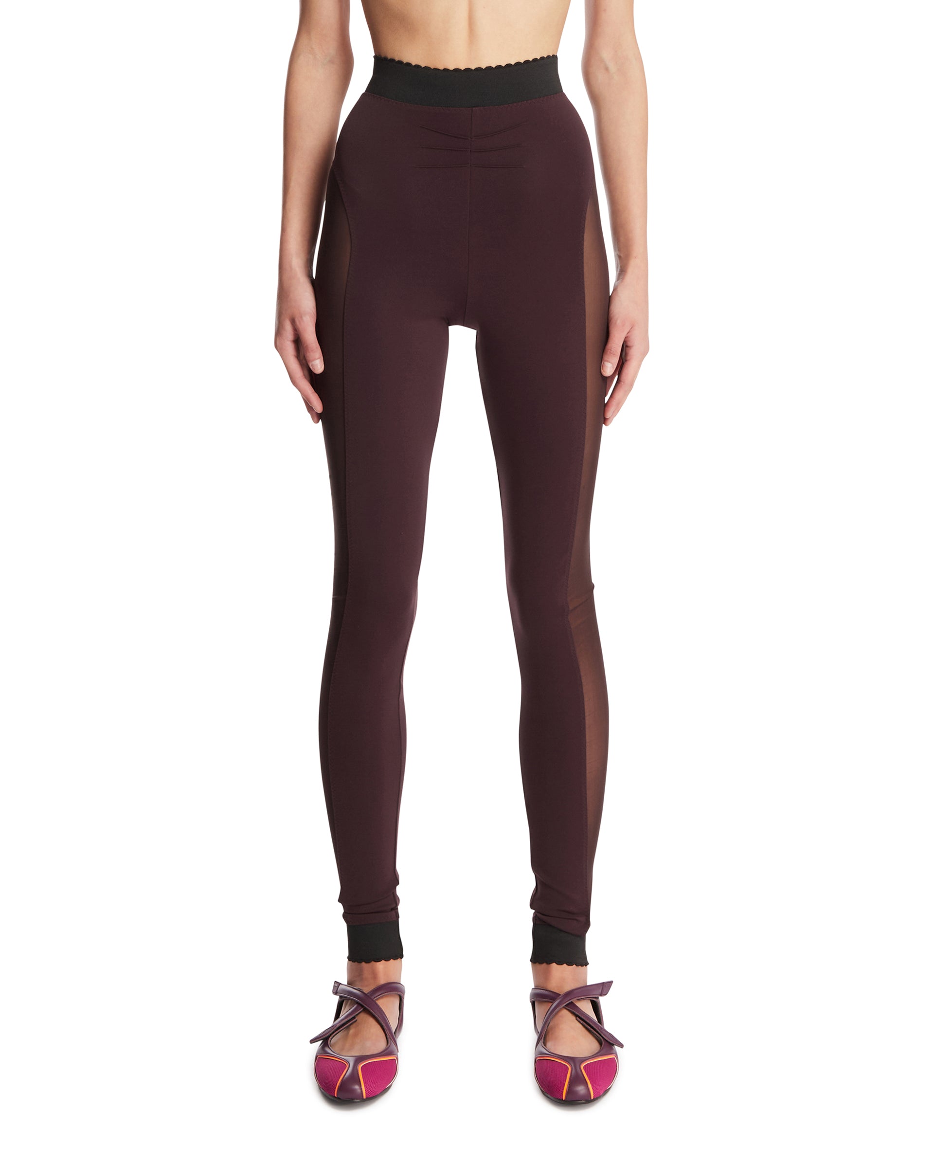 The Attico Leggings In Viscosa Marroni