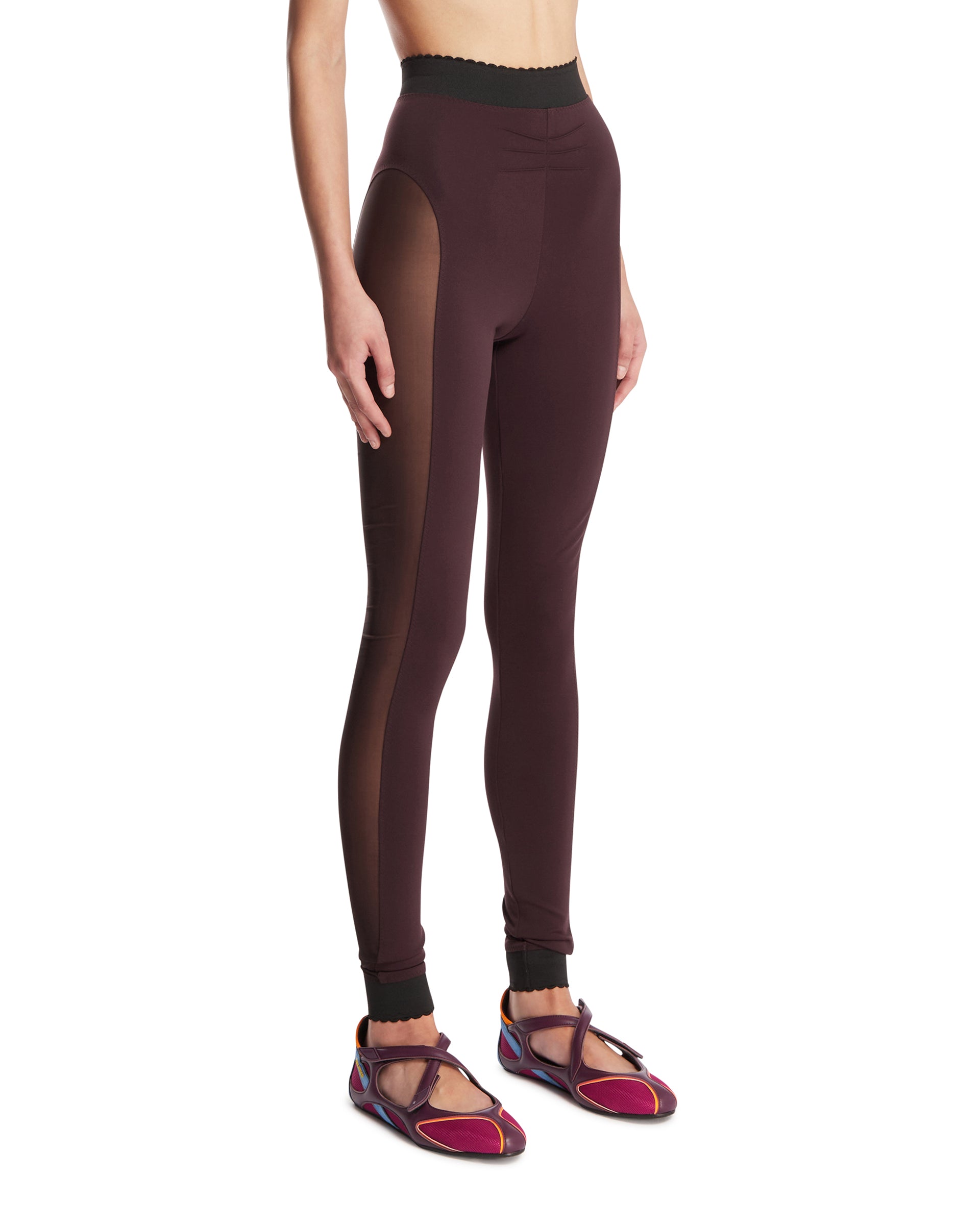 The Attico Leggings In Viscosa Marroni, view 2