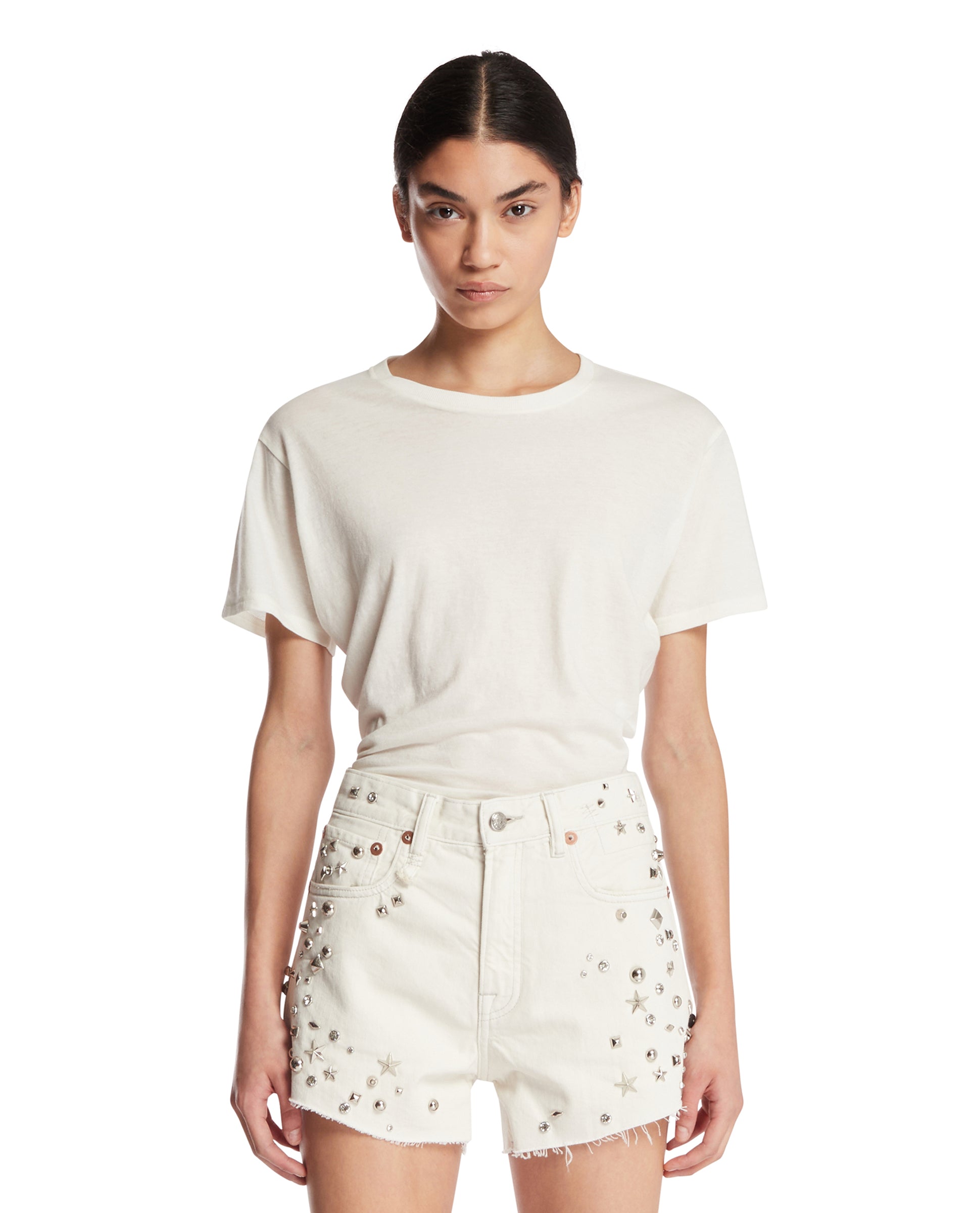 R13 T-Shirt Girocollo Bianca