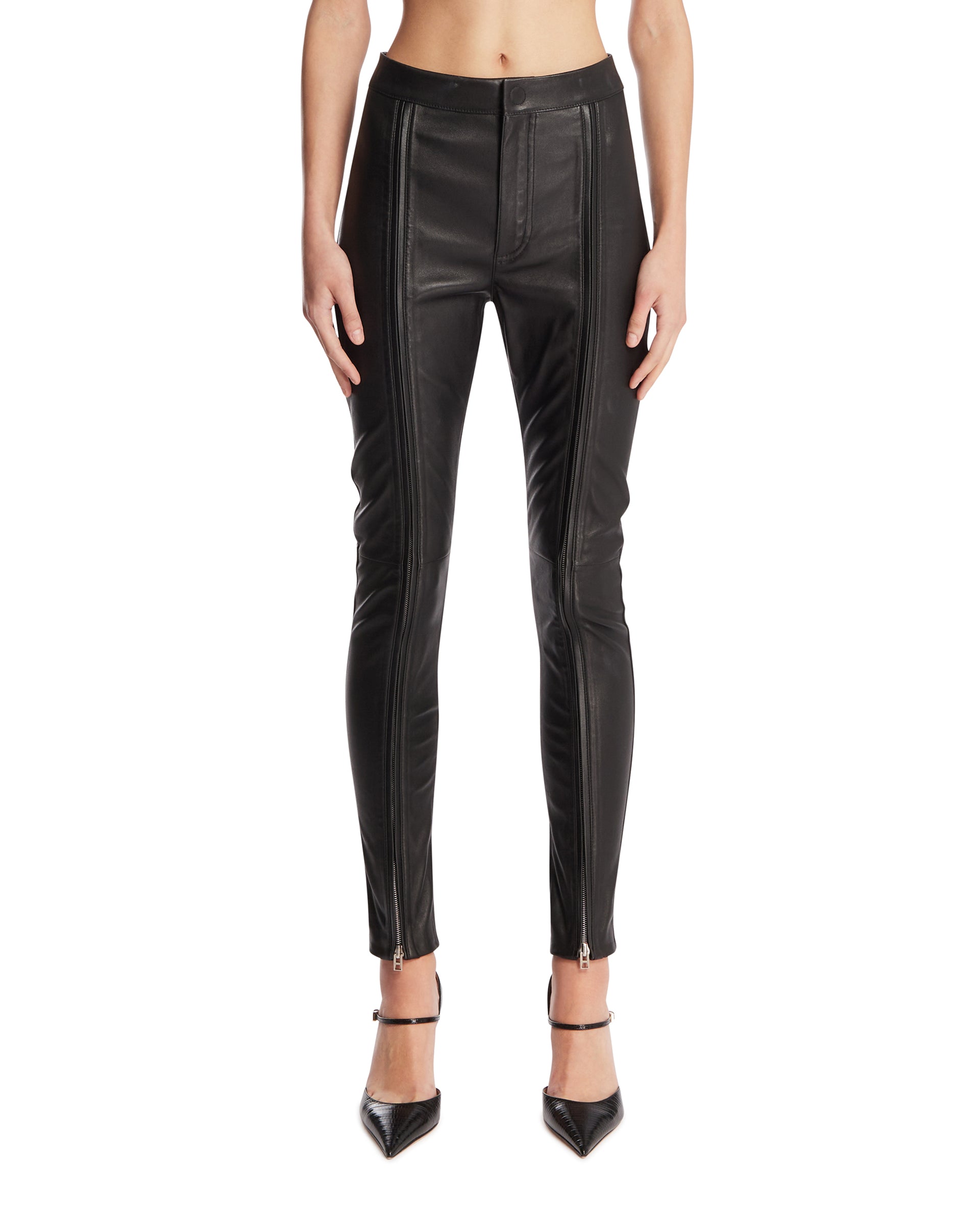 Tom Ford Pantaloni Skinny In Pelle Neri