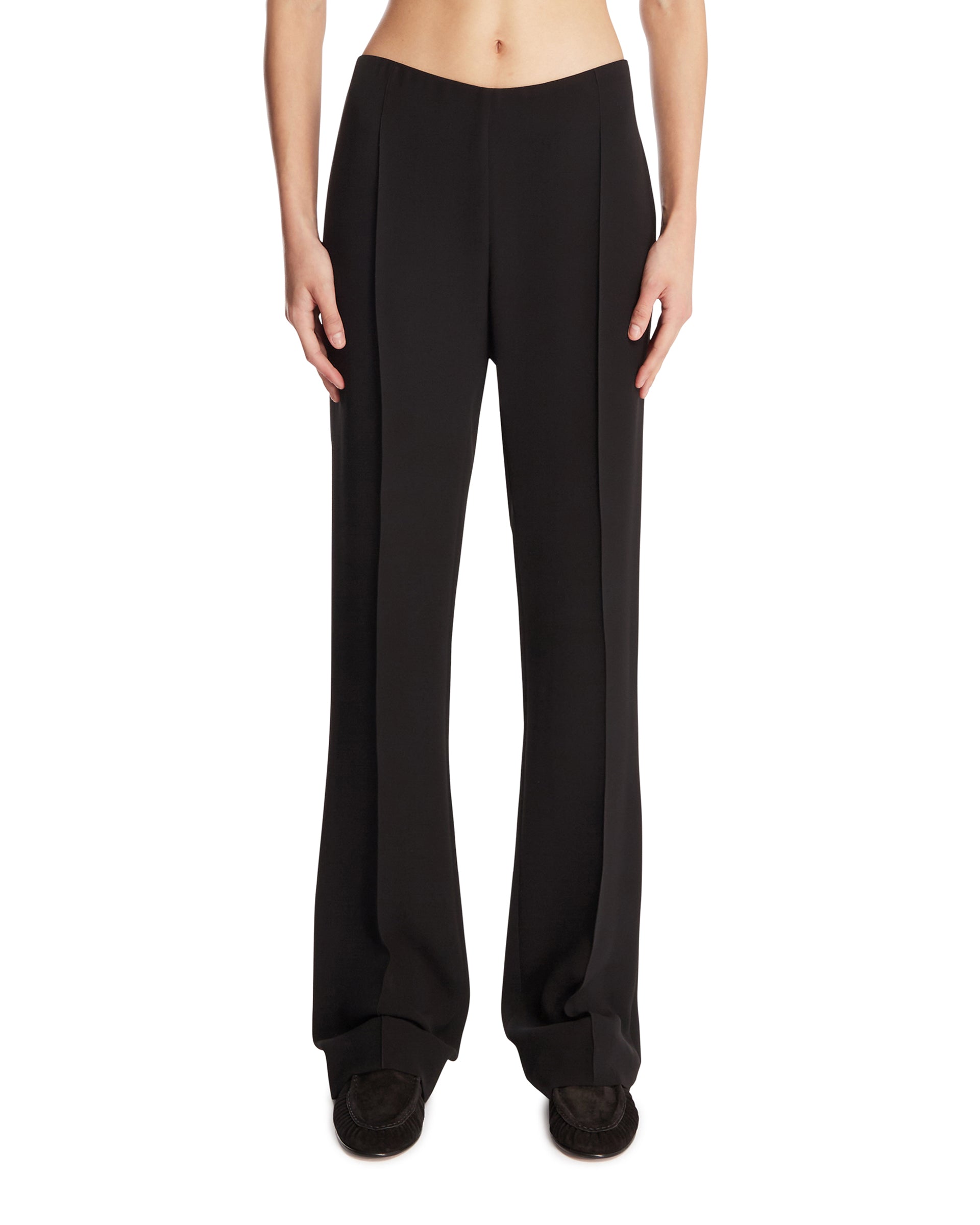 The Row Pantaloni Fabien In Seta Neri
