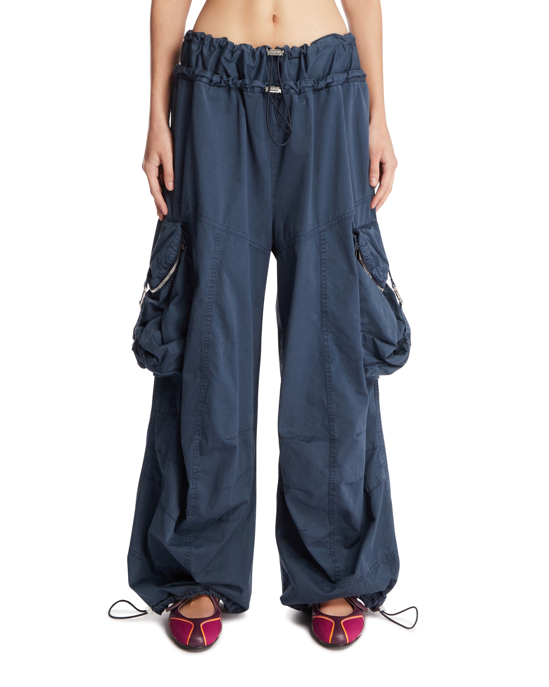 The Attico Pantaloni Cargo Parachute Blu
