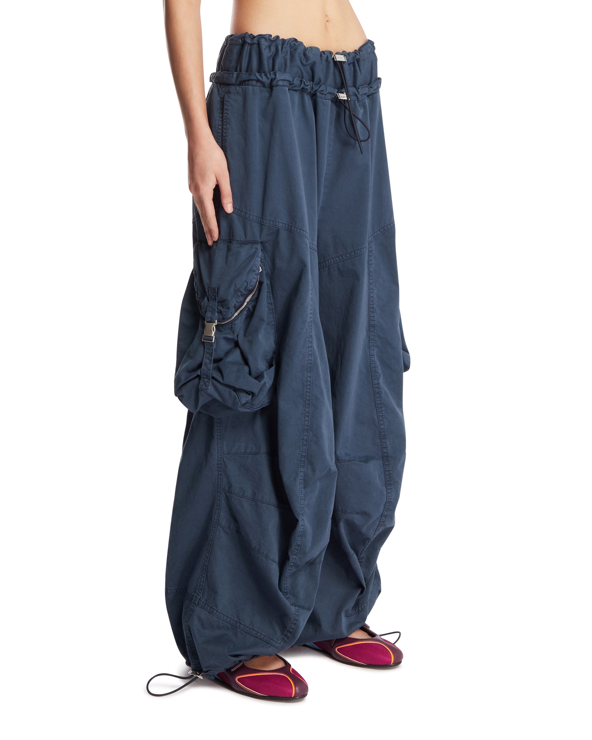 The Attico Pantaloni Cargo Parachute Blu, view 2