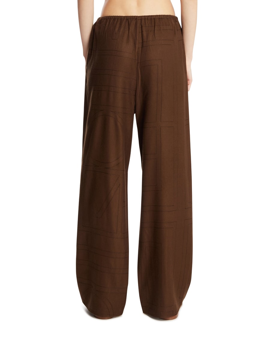Toteme Pantaloni Monogram Marroni, view 5