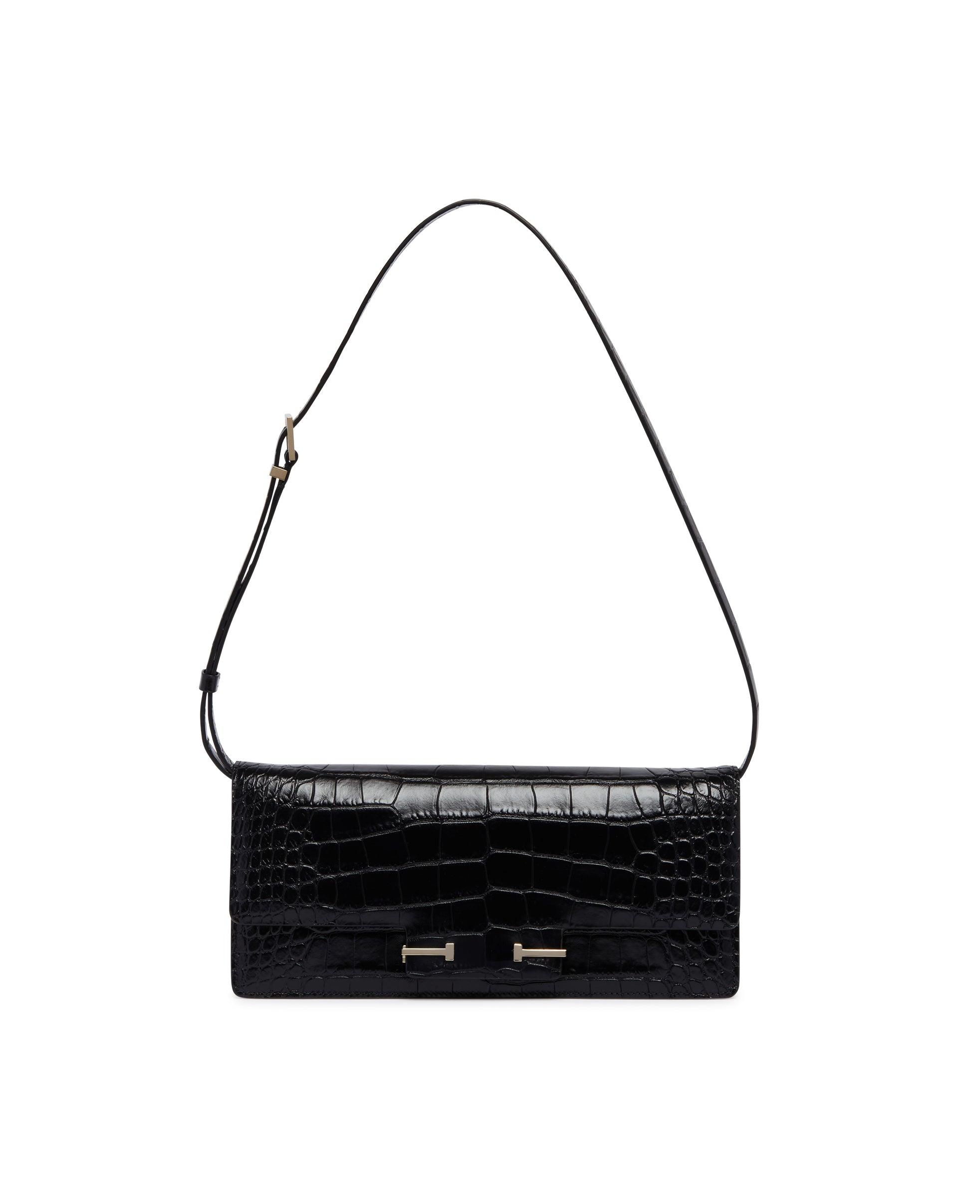Tom Ford Borsa T-Strap In Pelle Nera, view 2