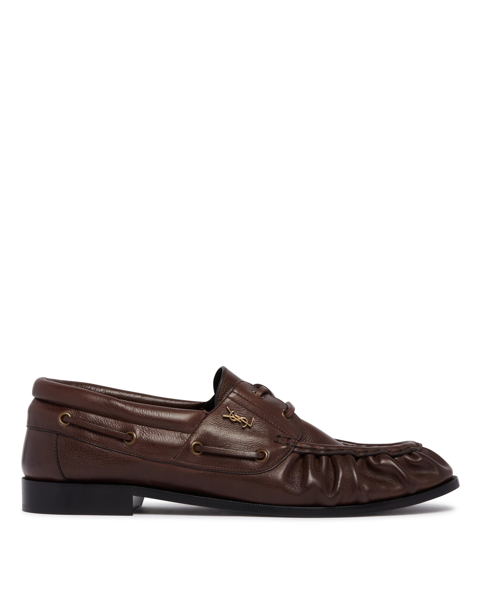 Saint Laurent Mocassini Le Loafer Bateau Marroni