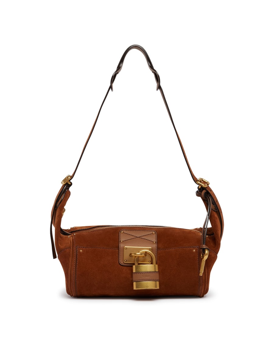 Chloé Borsa Paddington A Tracolla In Suede Marrone, view 2