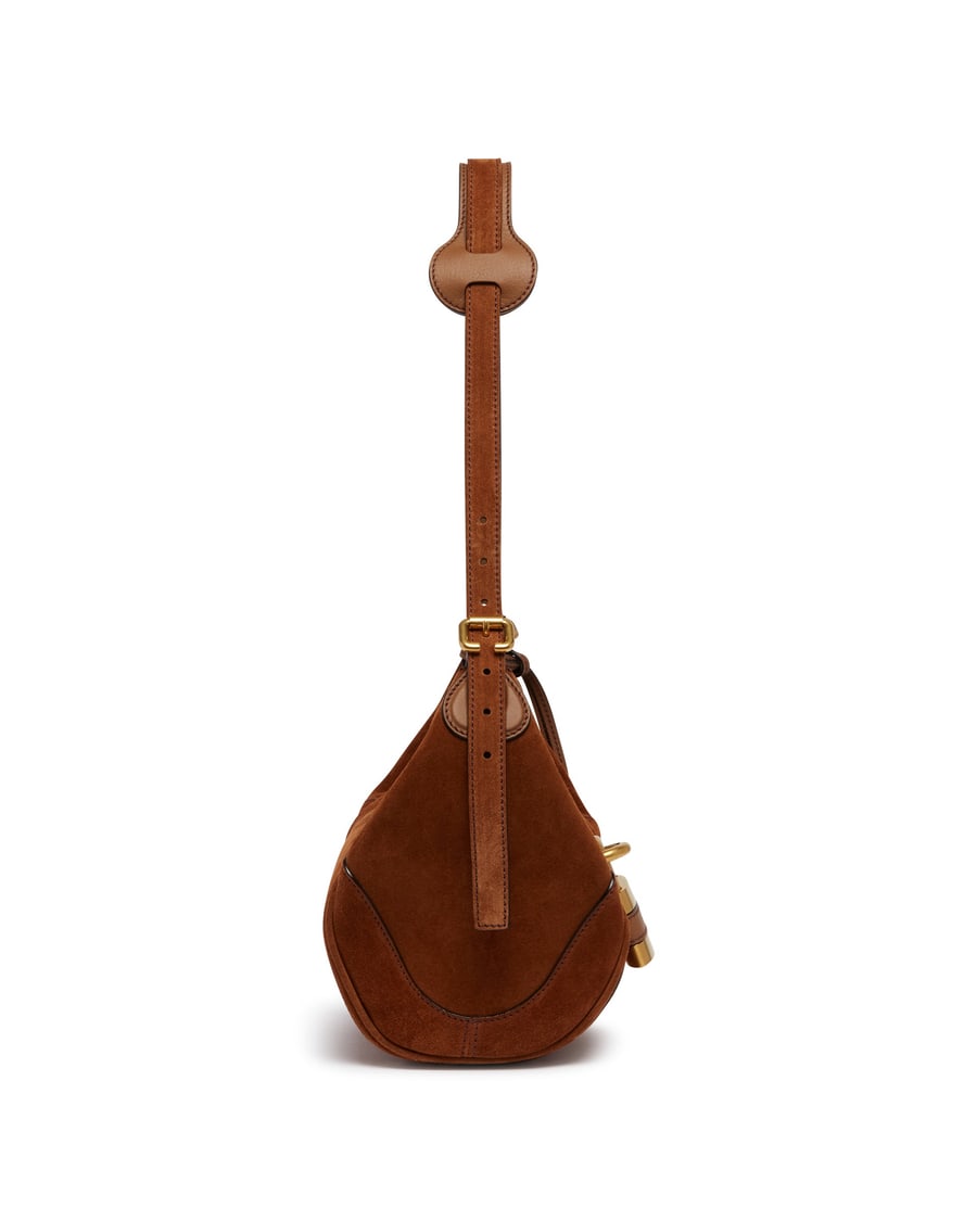 Chloé Borsa Paddington A Tracolla In Suede Marrone, view 5
