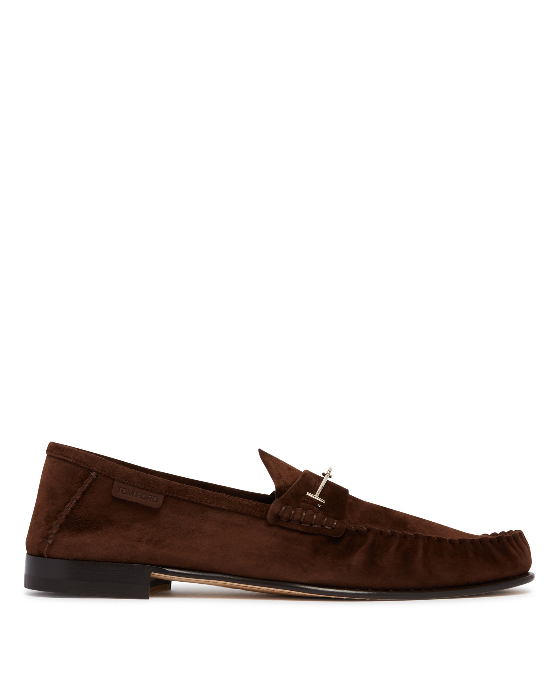 Tom Ford Mocassini In Suede Marroni