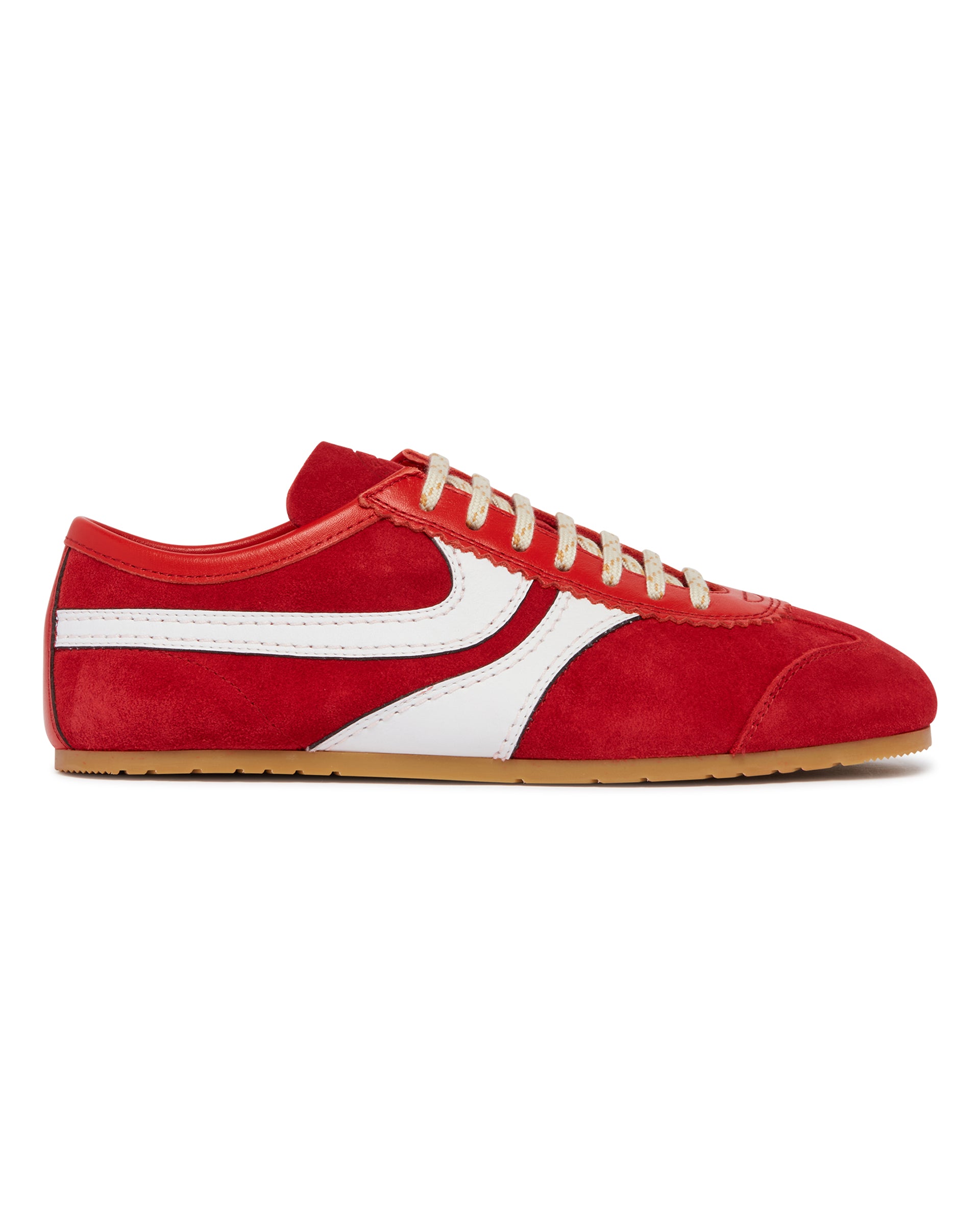 Dries Van Noten Sneakers In Suede Rosse, view 2