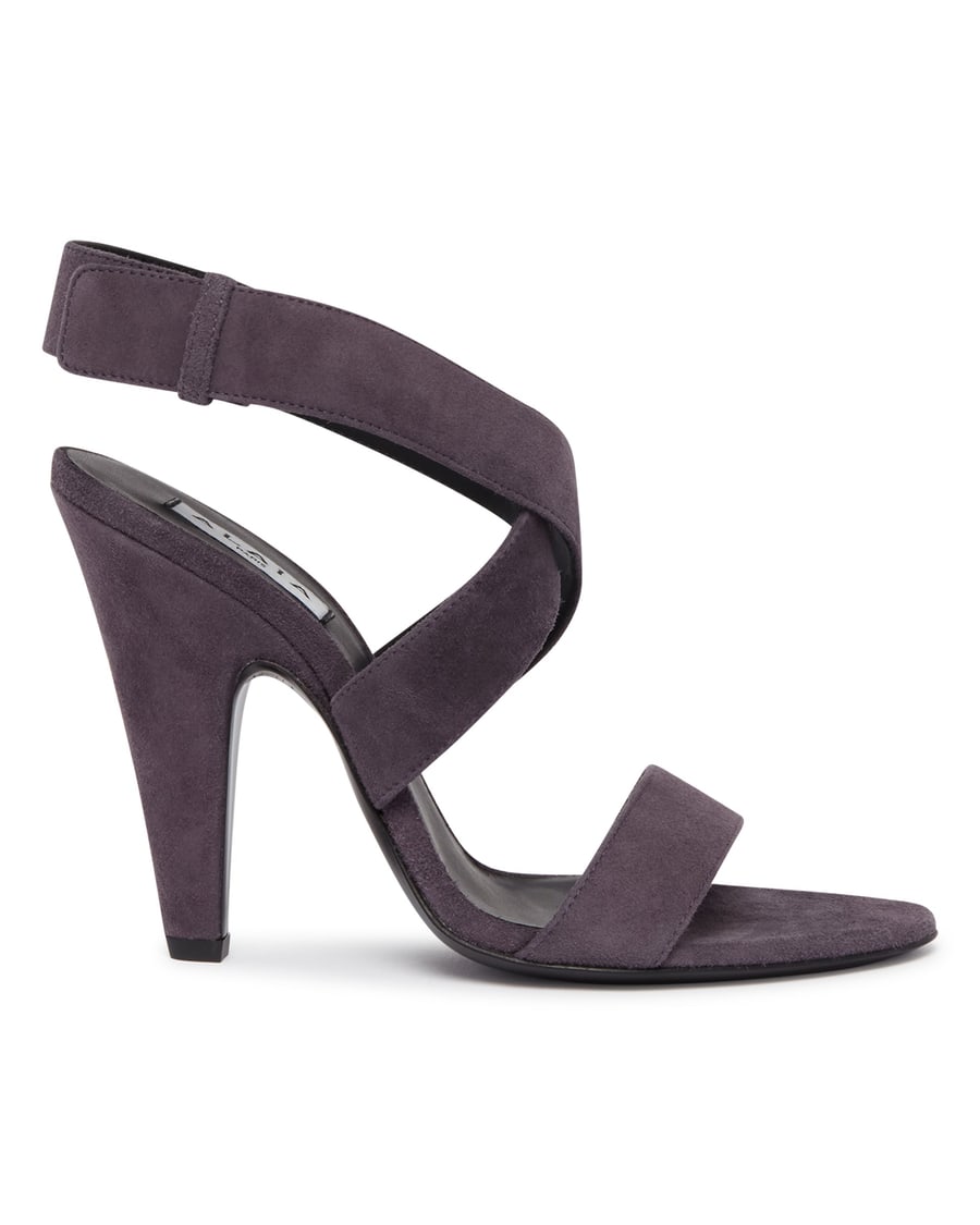 Alaïa Sandali Cone In Suede Grigi, view 2