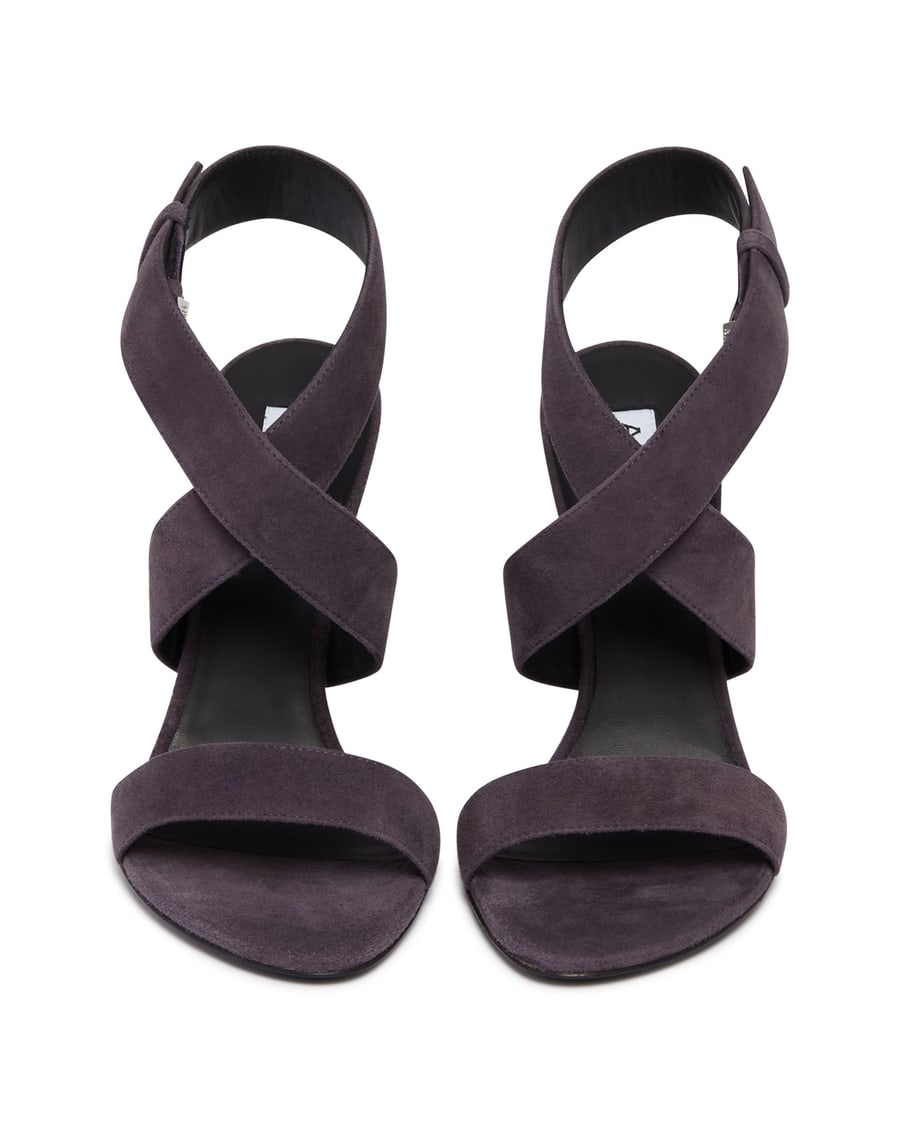 Alaïa Sandali Cone In Suede Grigi, view 4