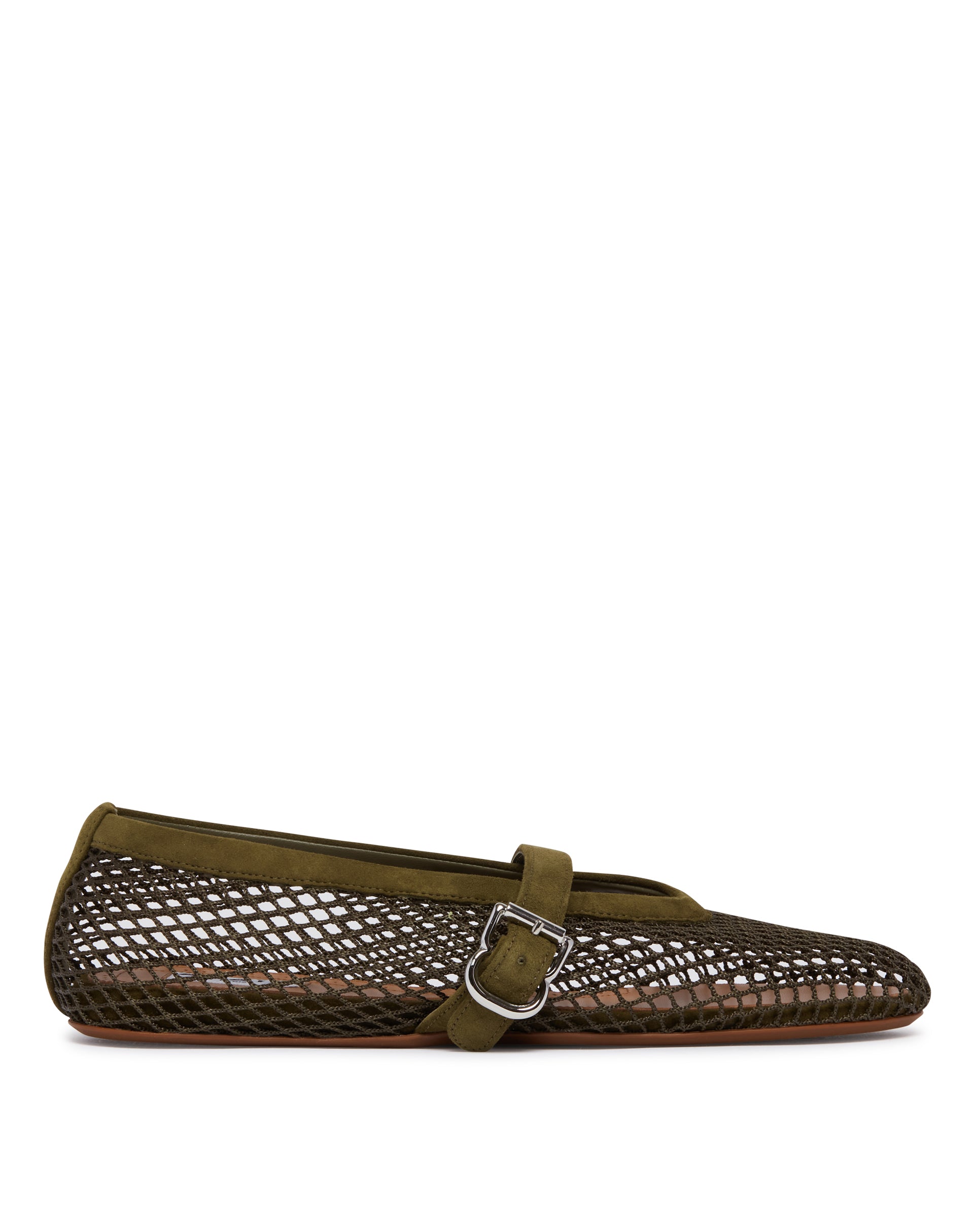 Alaïa Ballerine Flat In Rete Verdi