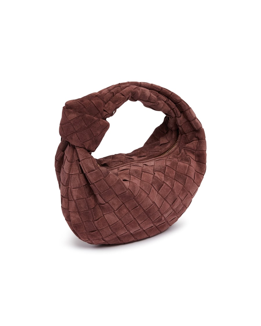 Bottega Veneta Borsa Mini Jodie Marrone, view 3